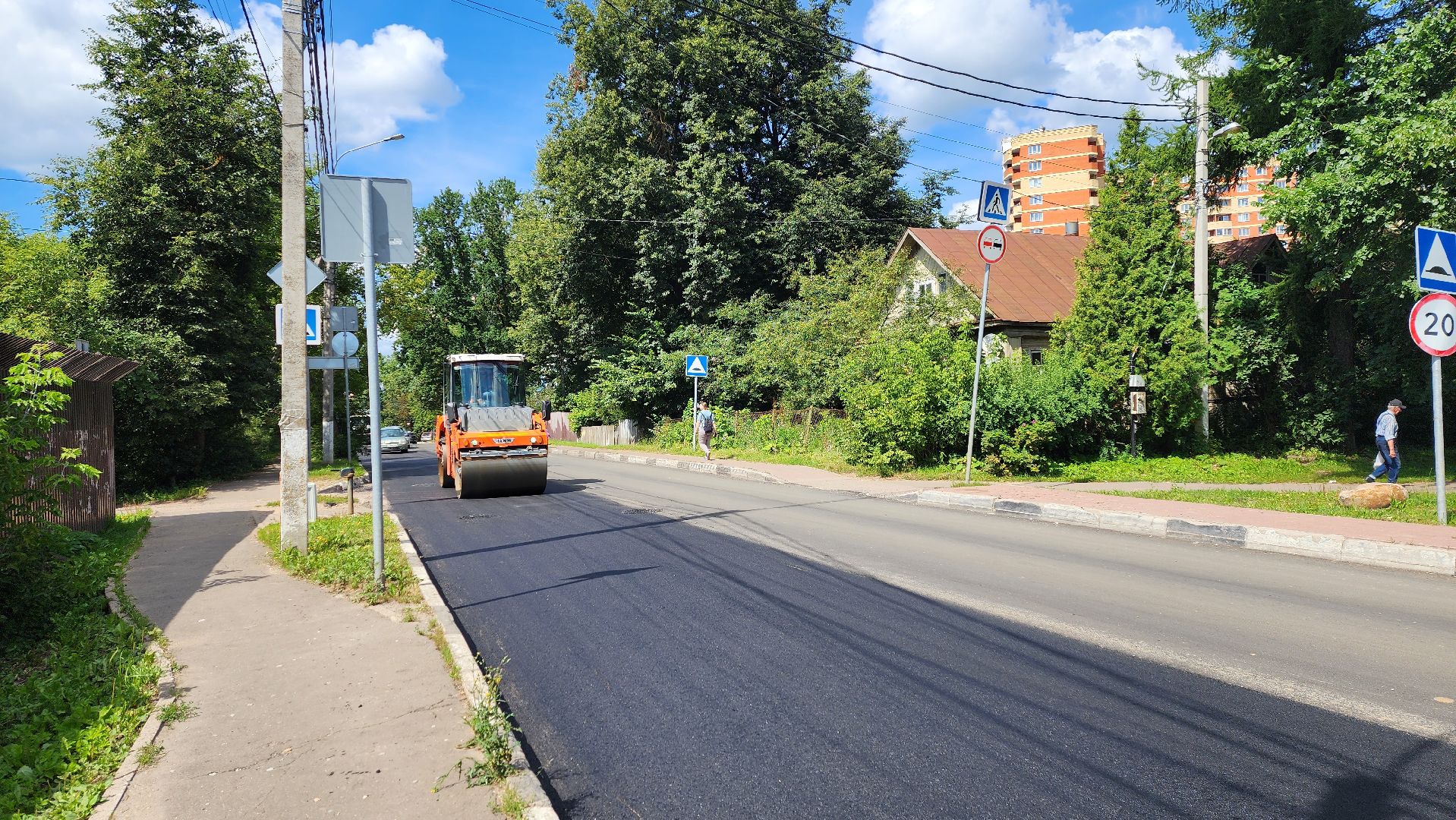 Солнечногорск, дороги, укладка асфальта,