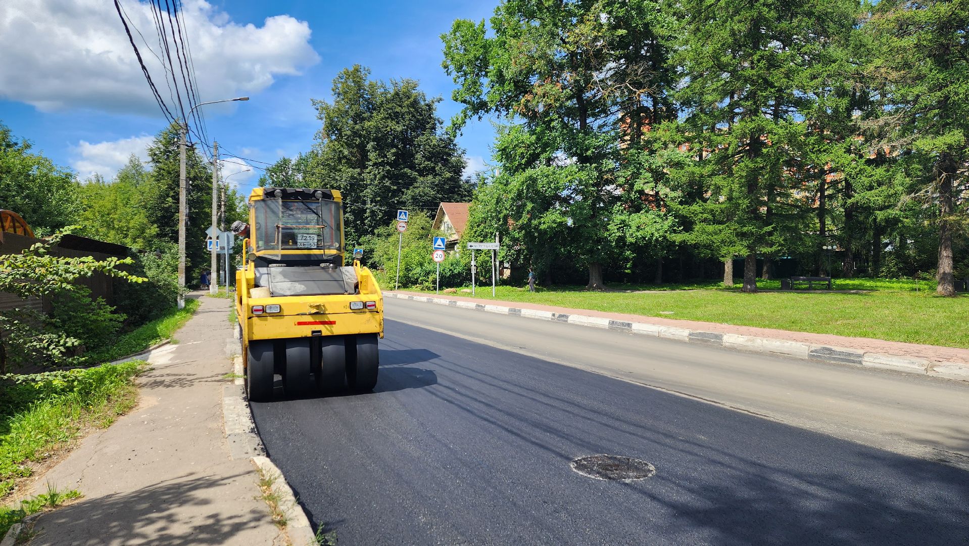 Солнечногорск, дороги, укладка асфальта,