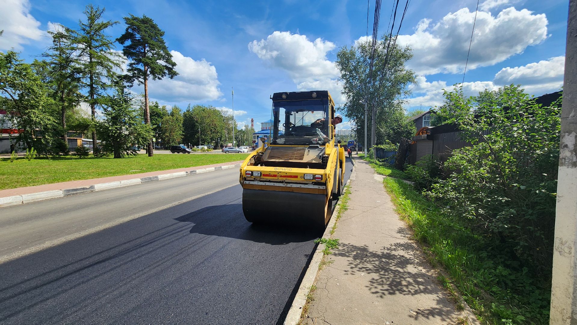 Солнечногорск, дороги, укладка асфальта,
