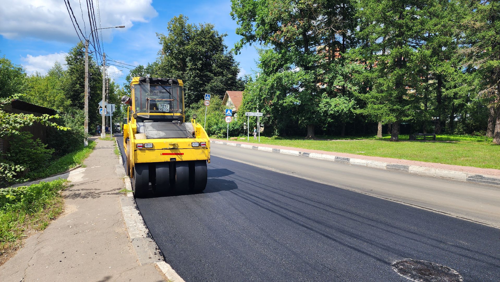 Солнечногорск, дороги, укладка асфальта,