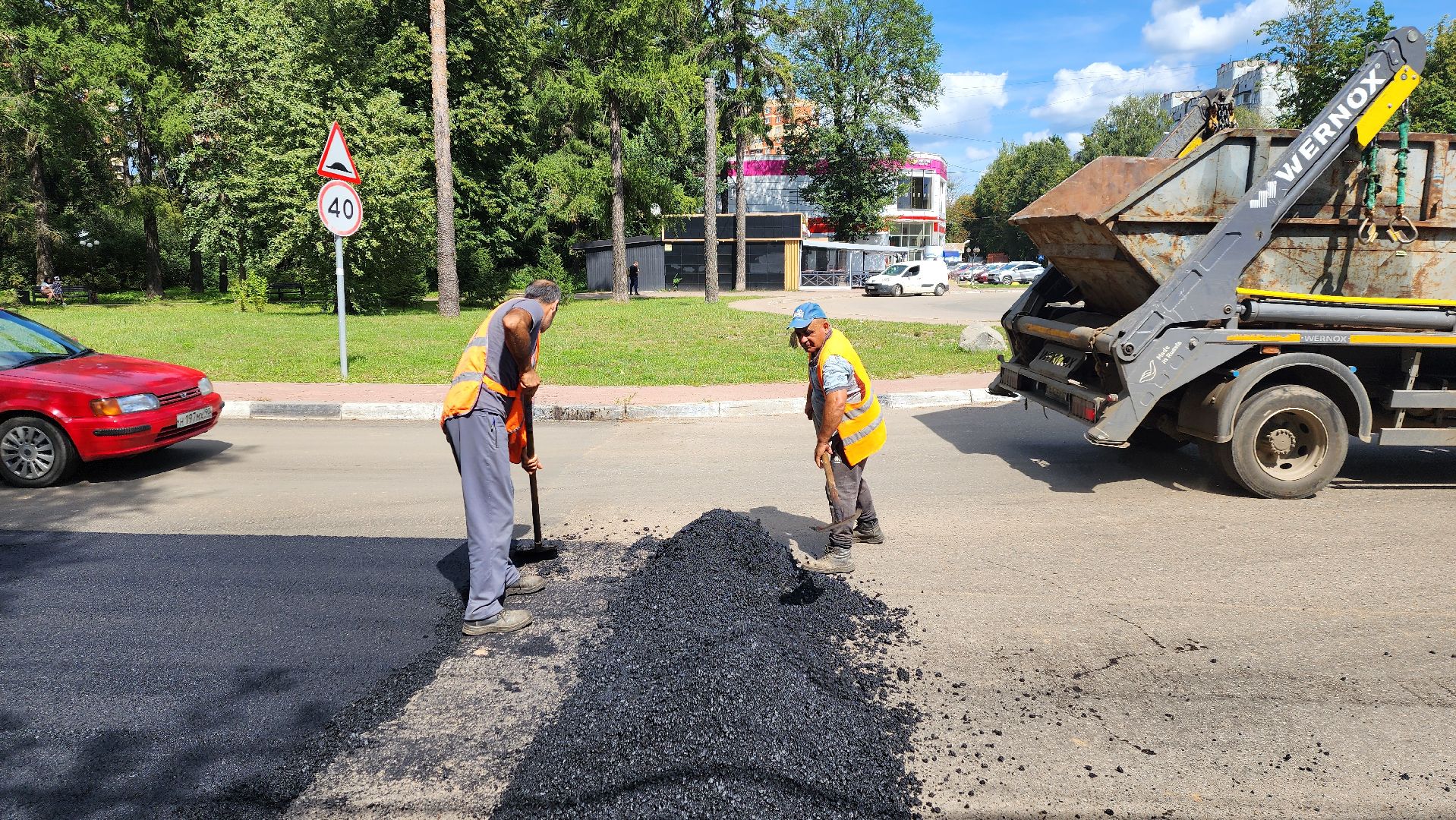 Солнечногорск, дороги, укладка асфальта,