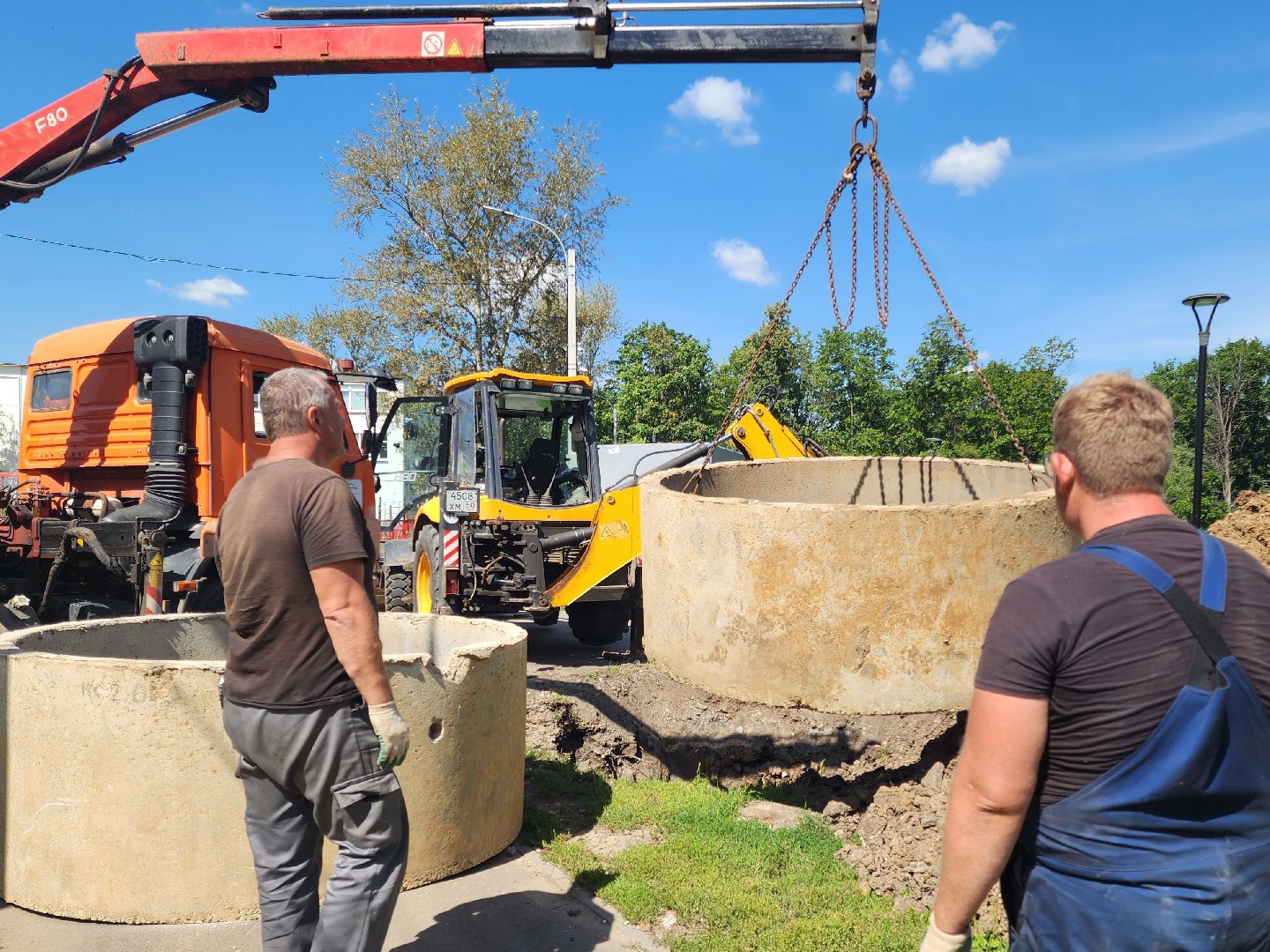 Подольск, Дренажный колодец, ливневая канализация, подтопление,