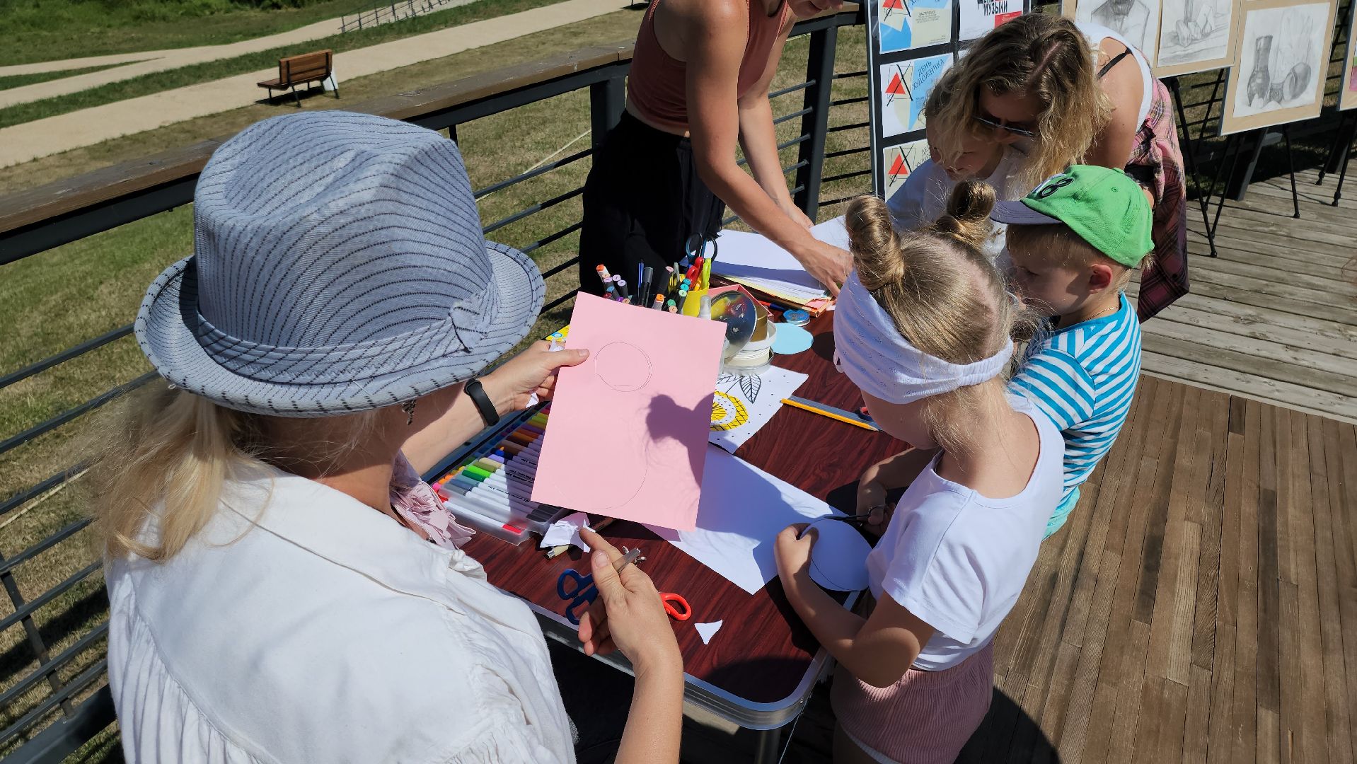 кашира, день города, детская школа искусств, мастер-класс, аппликация, творчество, набережная оки,