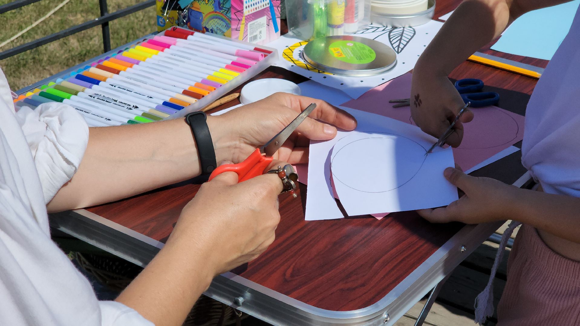 кашира, день города, детская школа искусств, мастер-класс, аппликация, творчество, набережная оки,