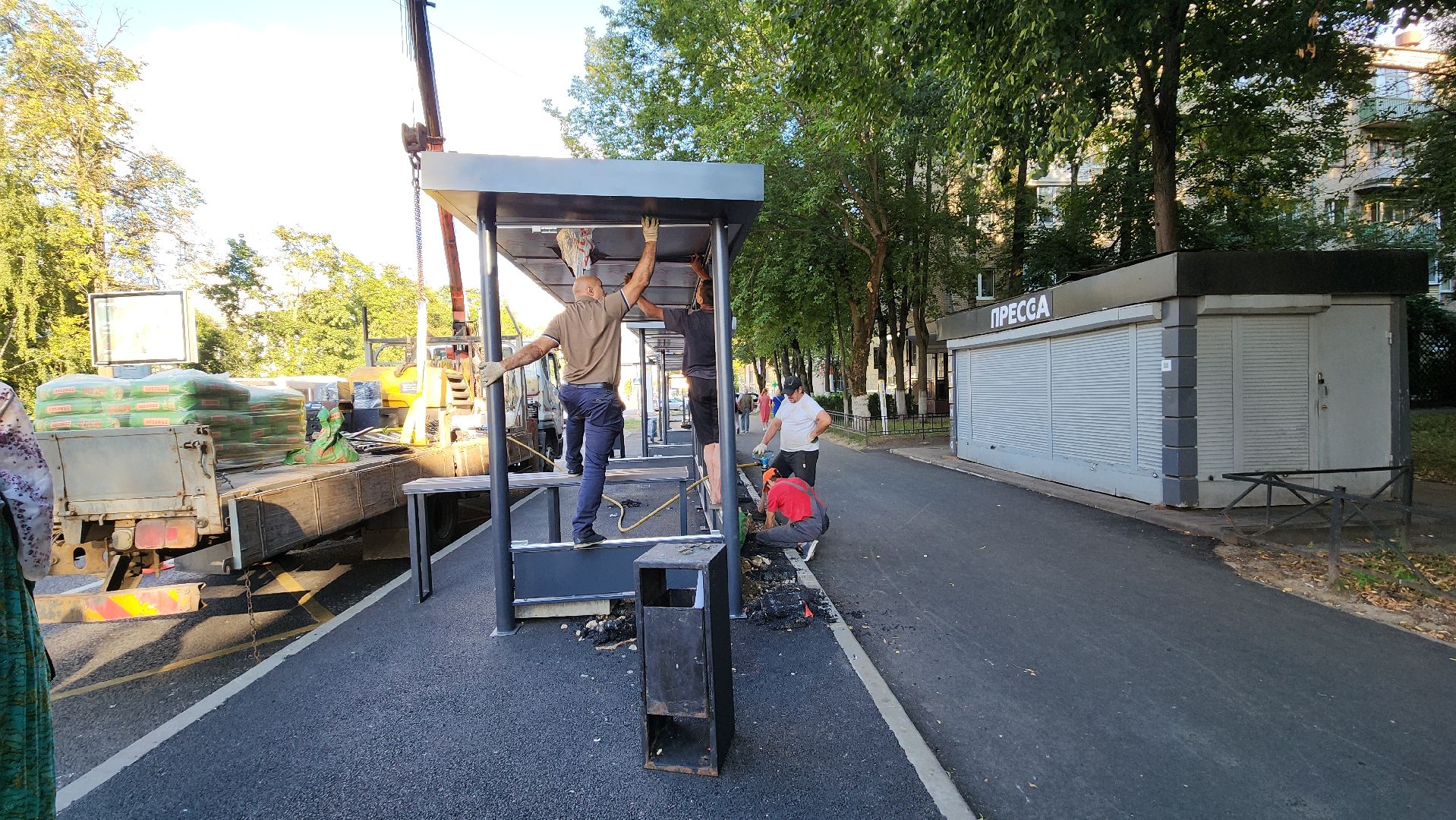 пушкино, остановочные павильоны, благоустройство, дорога, общественный транспорт,