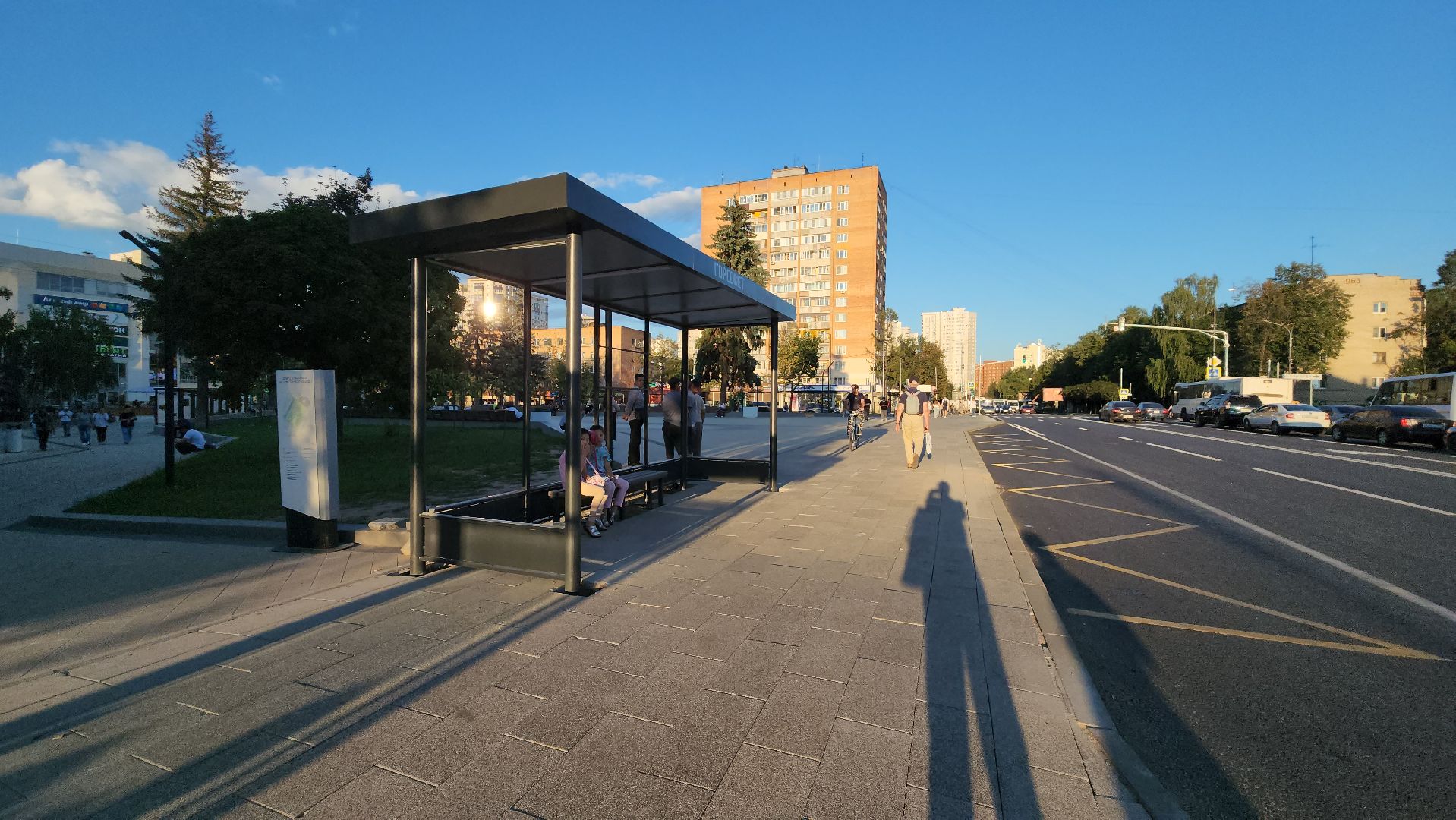 пушкино, остановочные павильоны, благоустройство, дорога, общественный транспорт,