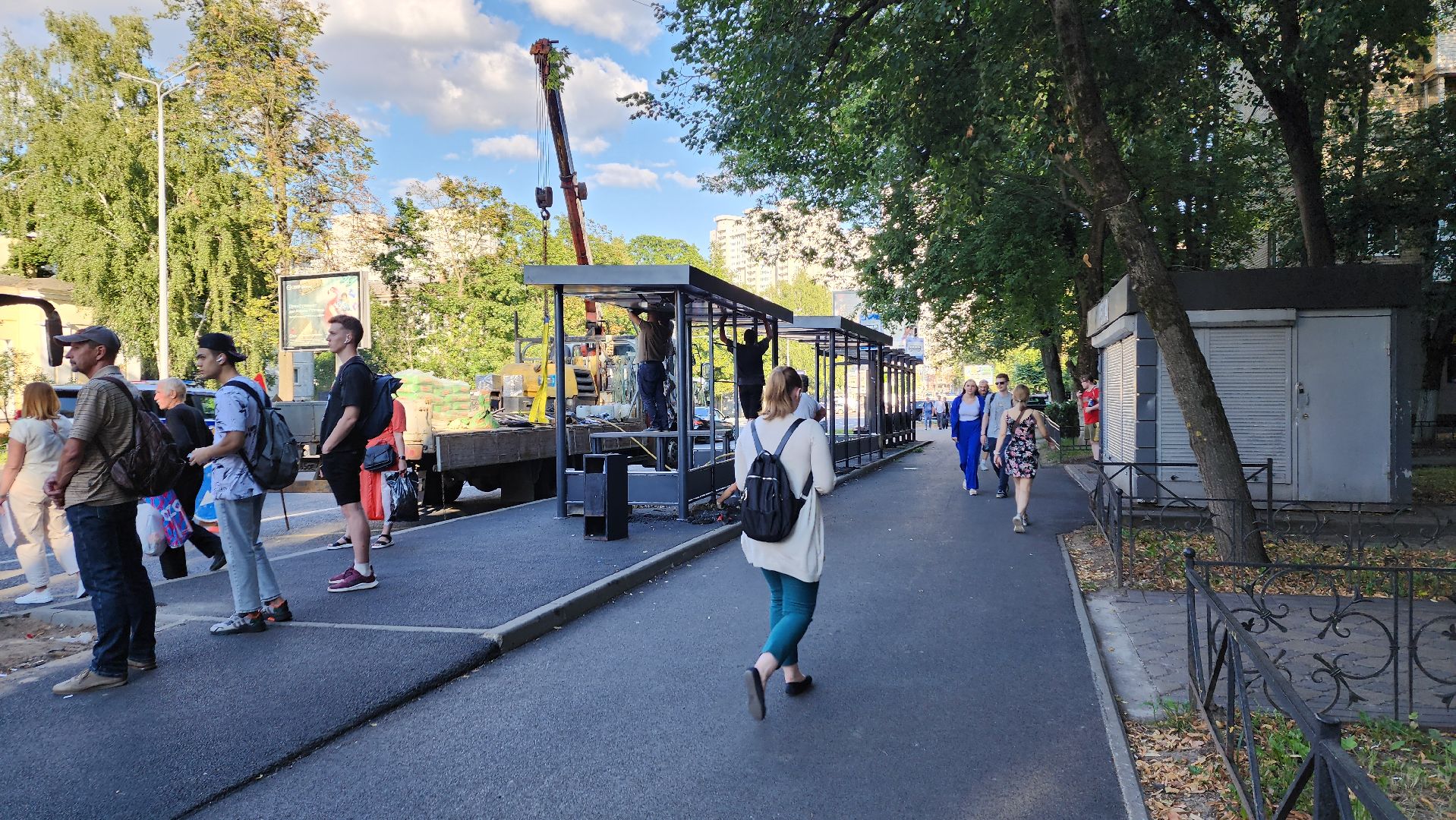 пушкино, остановочные павильоны, благоустройство, дорога, общественный транспорт,