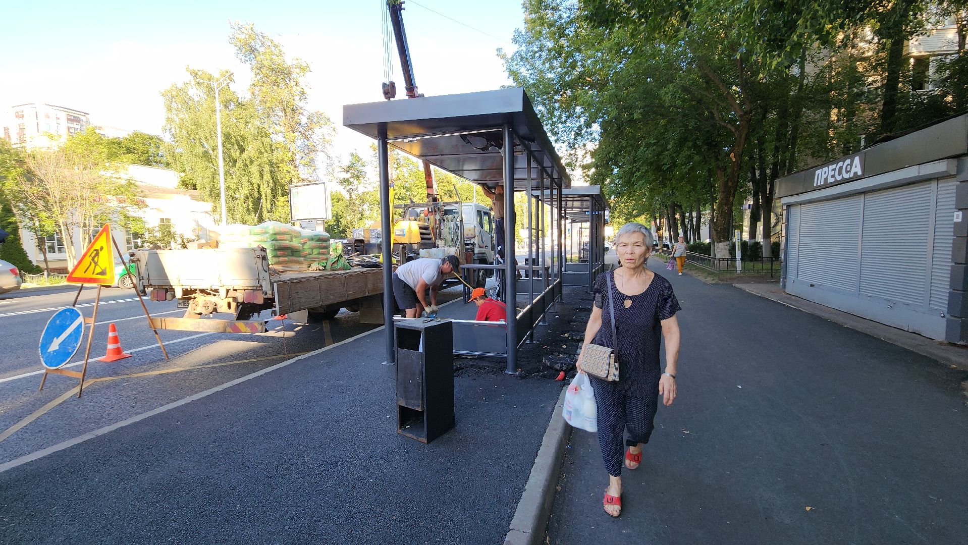 пушкино, остановочные павильоны, благоустройство, дорога, общественный транспорт,