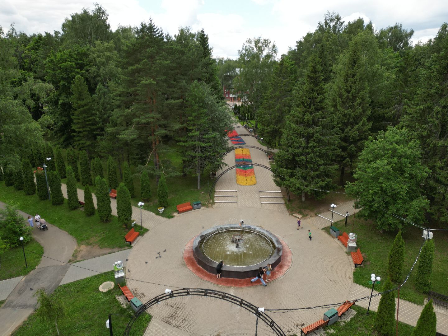 видео с коптера, парк, спорт,