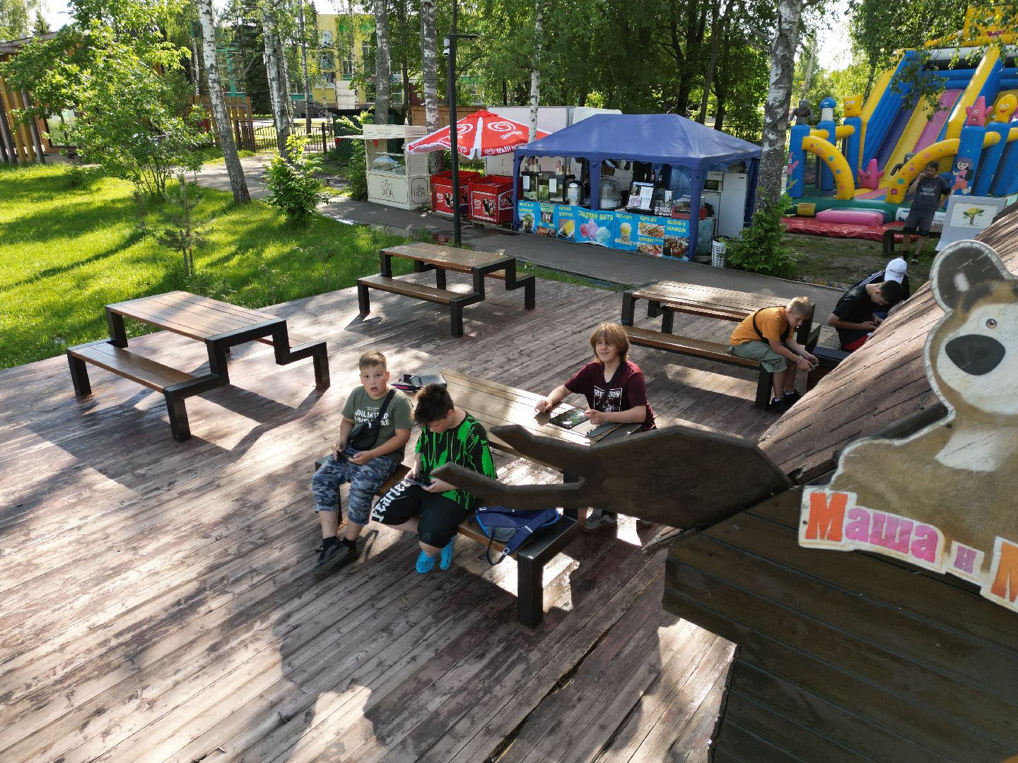 видео с коптера, парк, талдом,