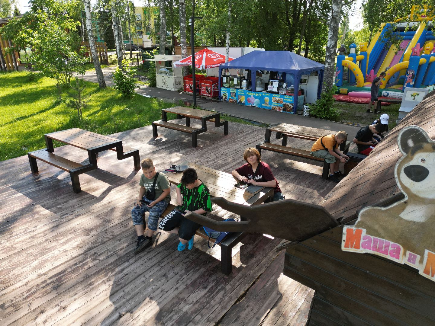 видео с коптера, парк, талдом,