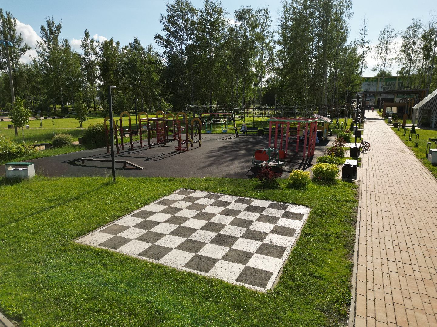 видео с коптера, парк, талдом,