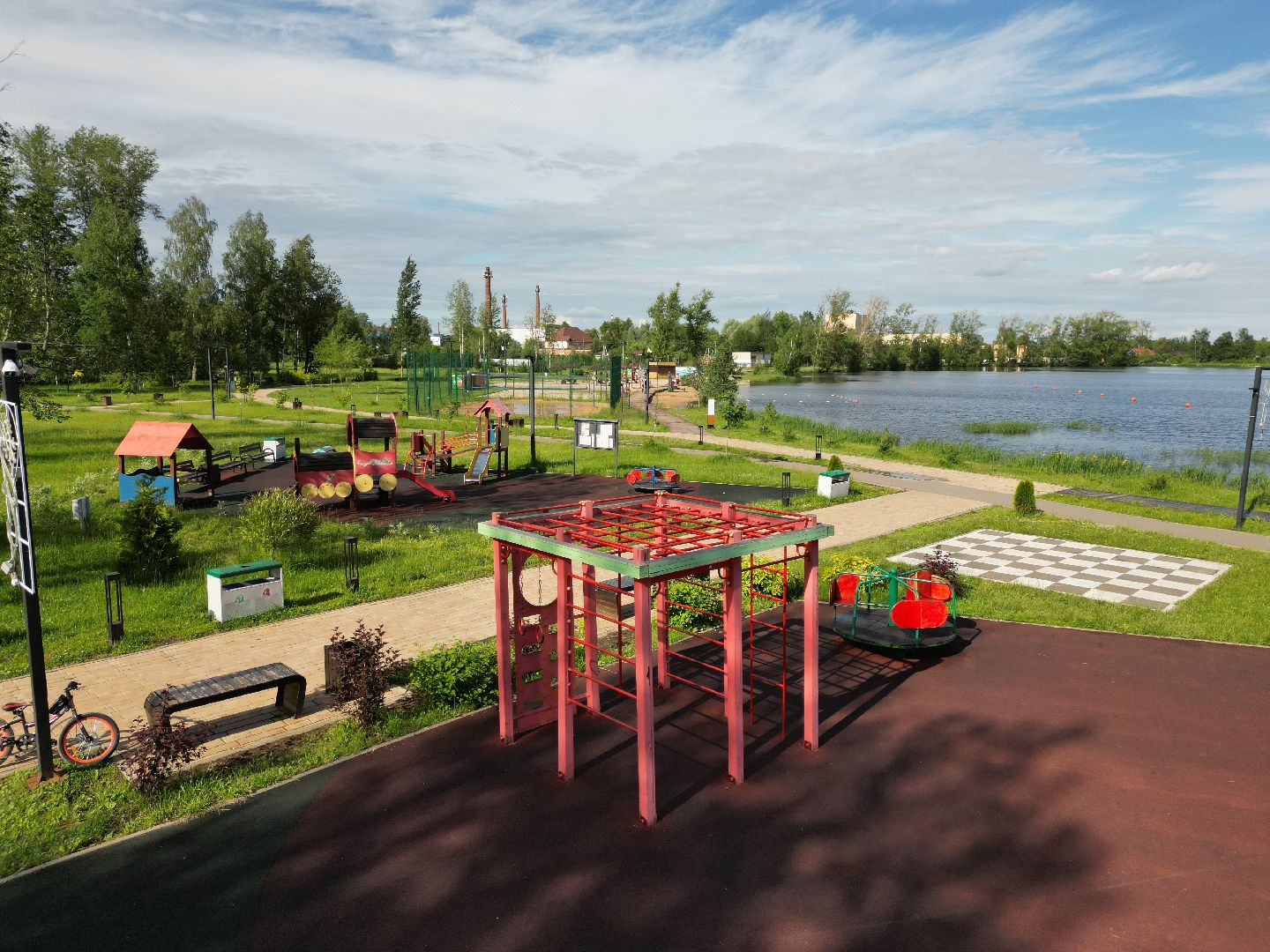 видео с коптера, парк, талдом,