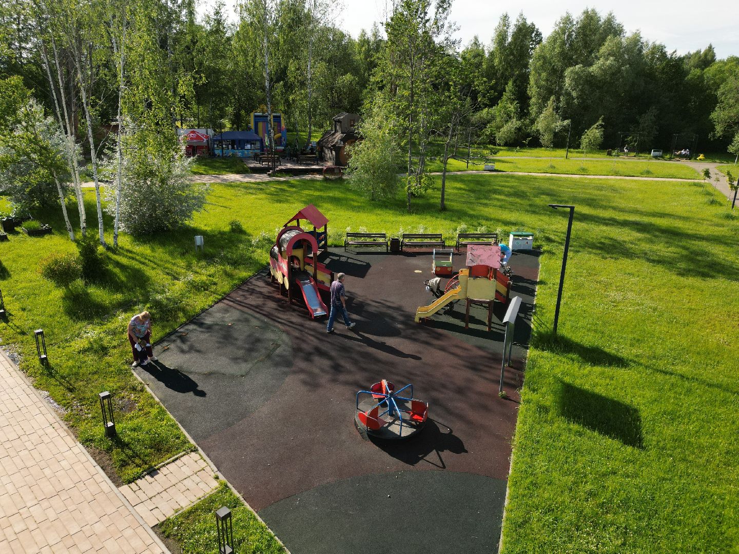 видео с коптера, парк, талдом,