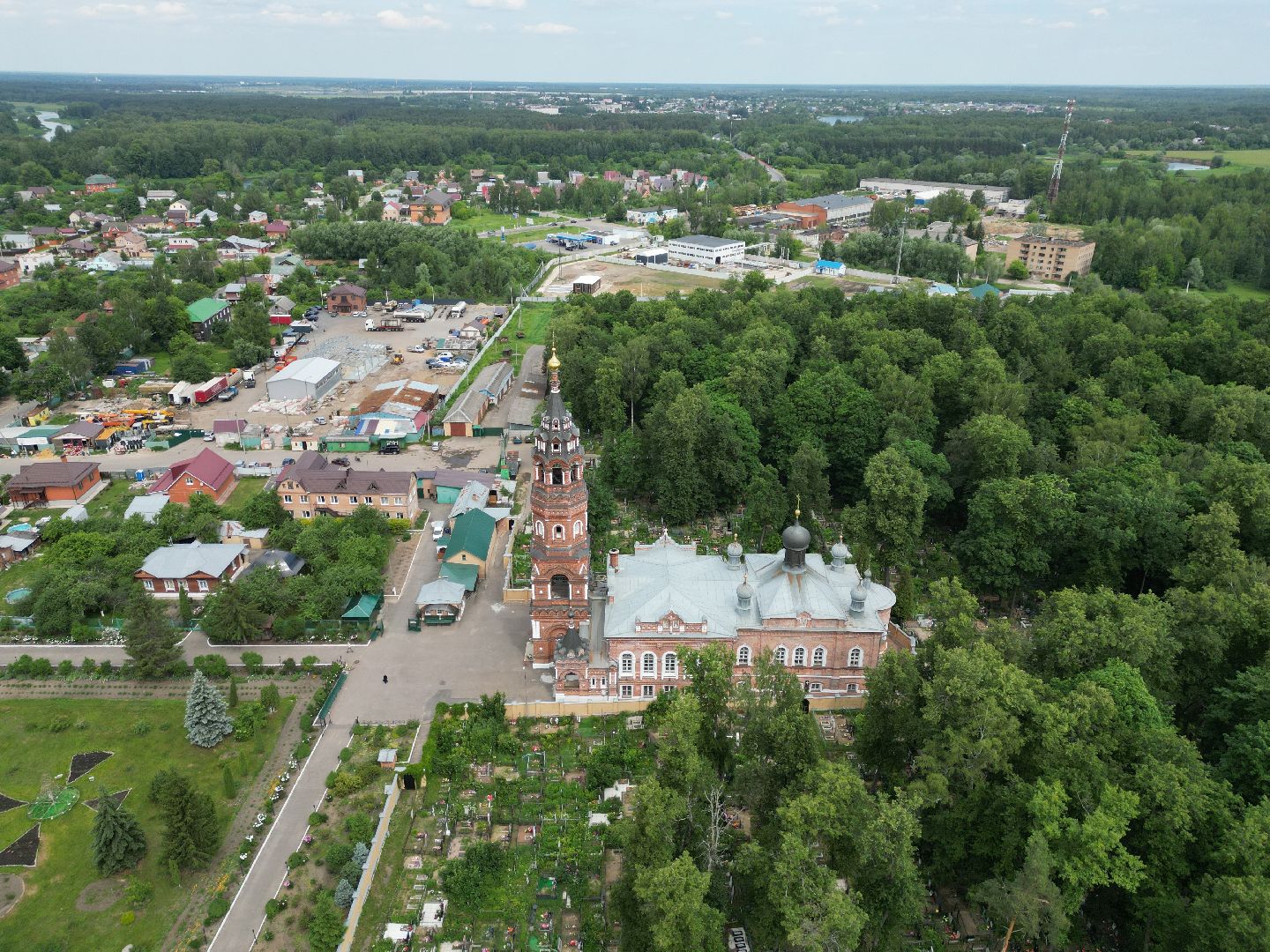 видео с коптера, монастырь, павловский посад,