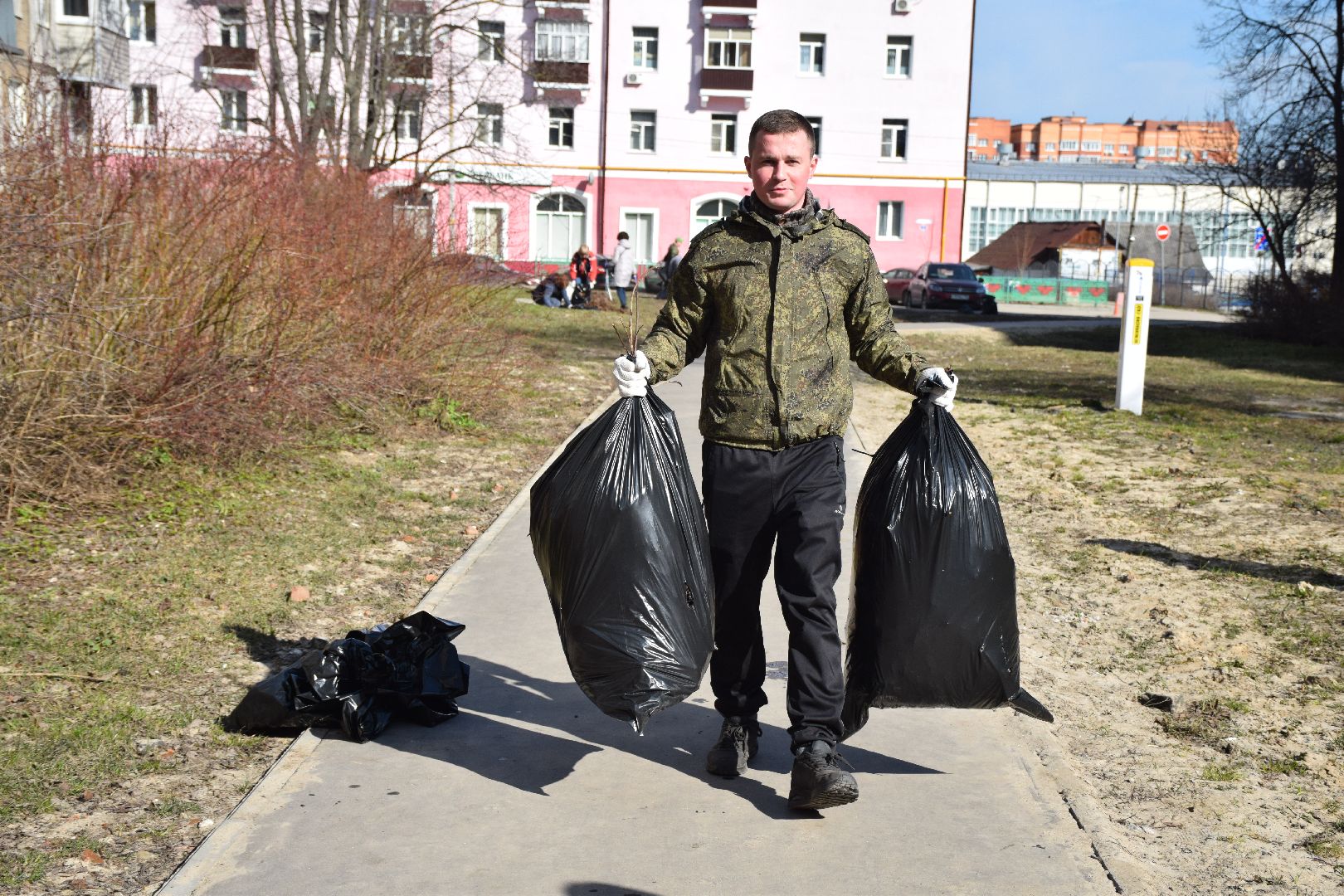 Павловский Посад, городской округ Павловский Посад, благоустройство, апрель, субботник