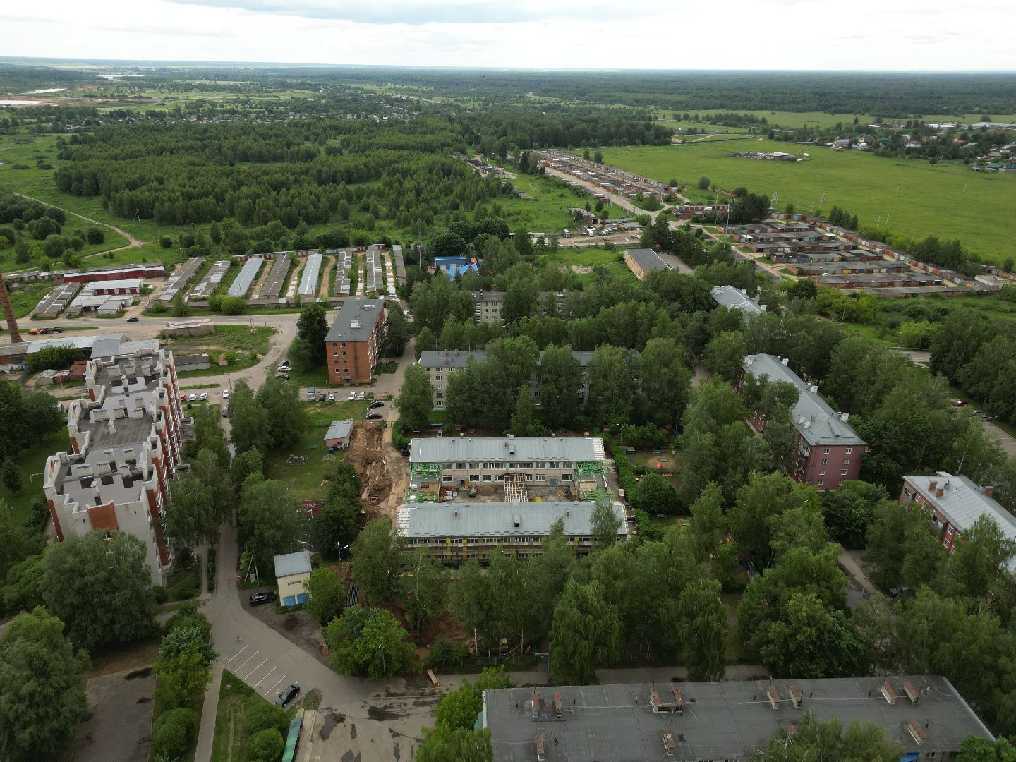 видео с коптера, сад, талдом,