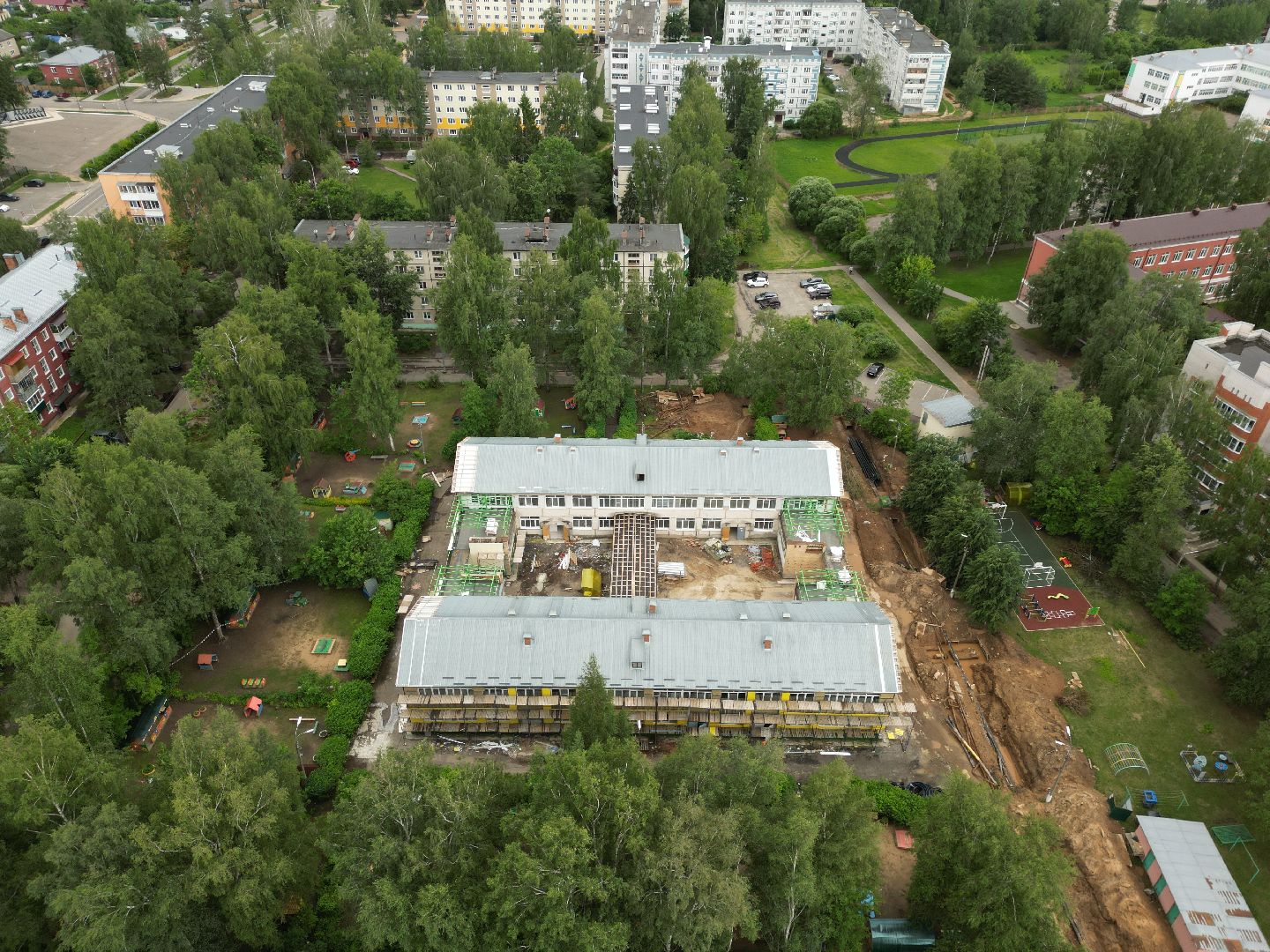 видео с коптера, сад, талдом,