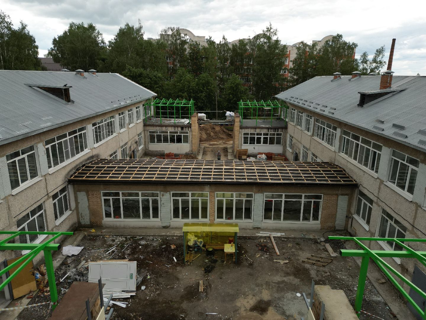 видео с коптера, сад, талдом,