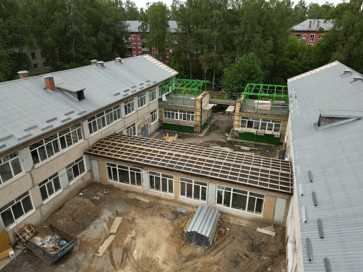 видео с коптера, сад, талдом,