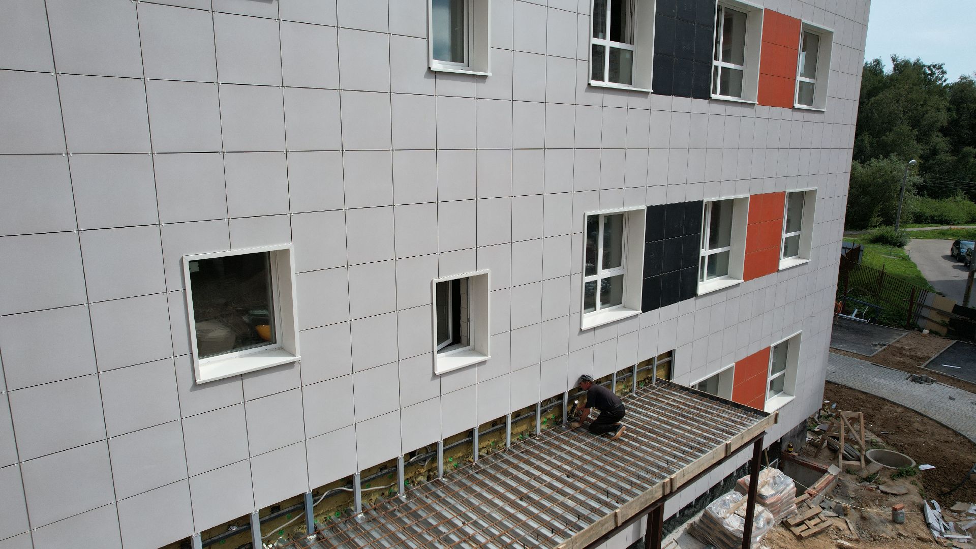 видео с коптера, лобня, детский сад,