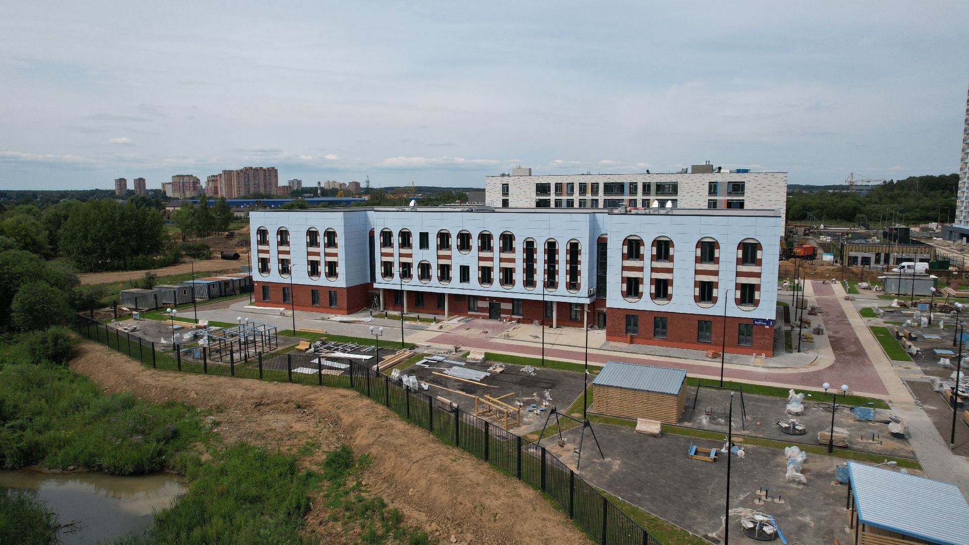 видео с коптера, детский сад, катюшки,