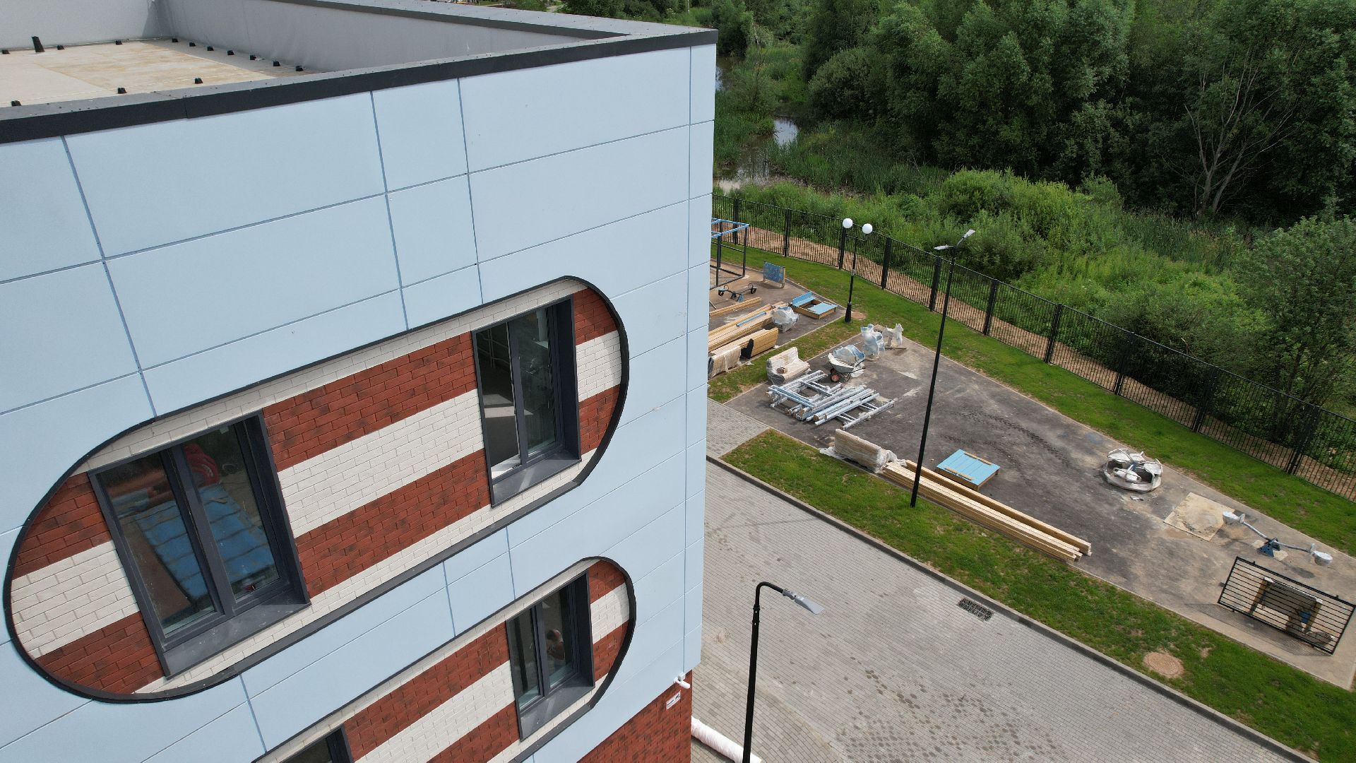 видео с коптера, детский сад, катюшки,