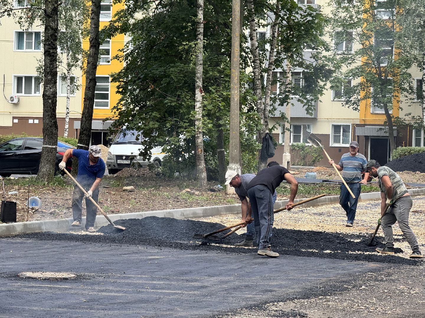 шаховская, укладка асфальта, благоуйстройство, благоустройство 2024,