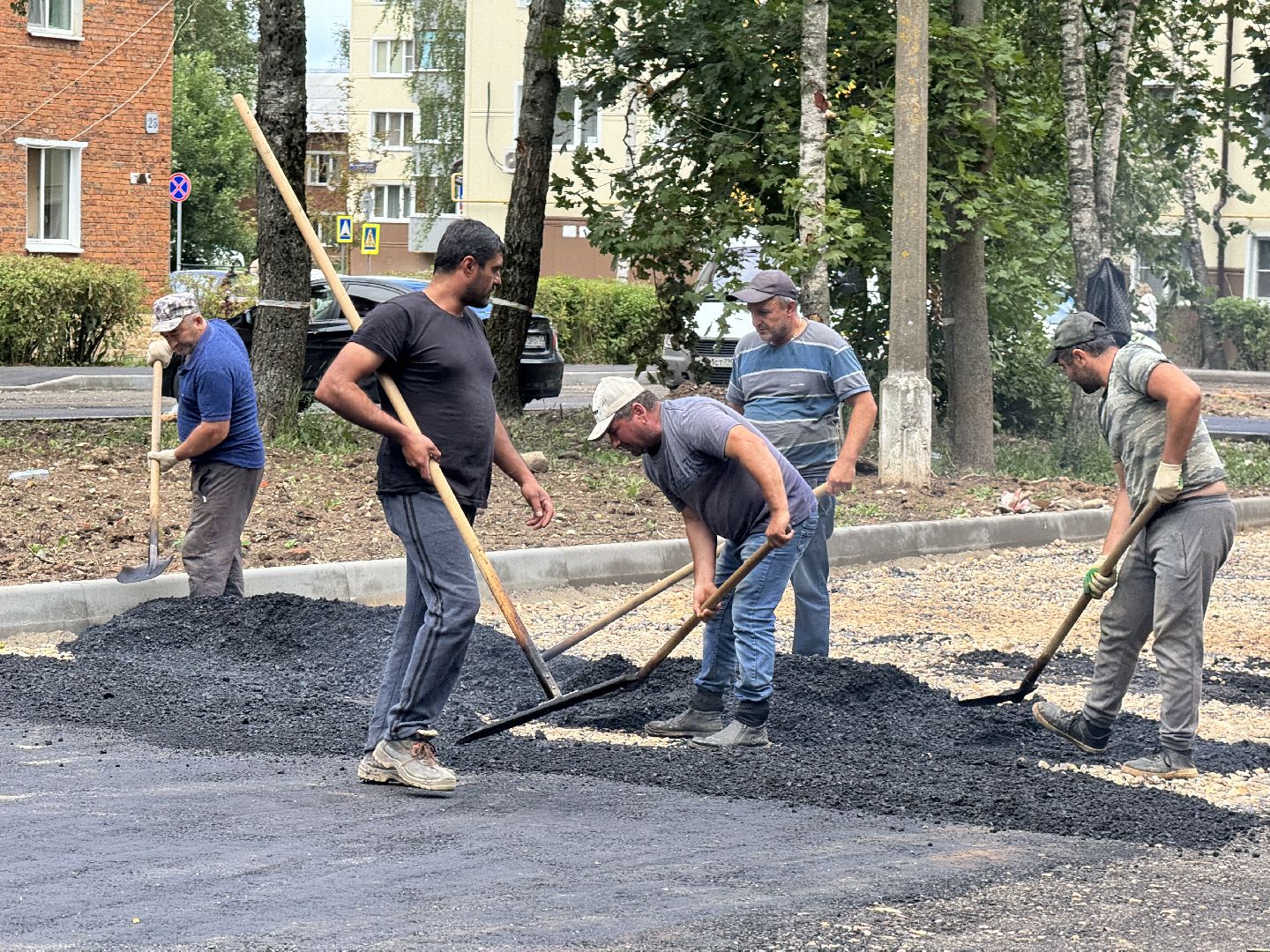 шаховская, укладка асфальта, благоуйстройство, благоустройство 2024,