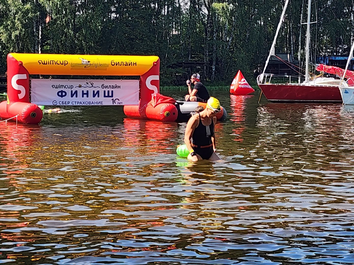 соревнования по плаванию, клязьменское водохранилище, мытищи, спорт,