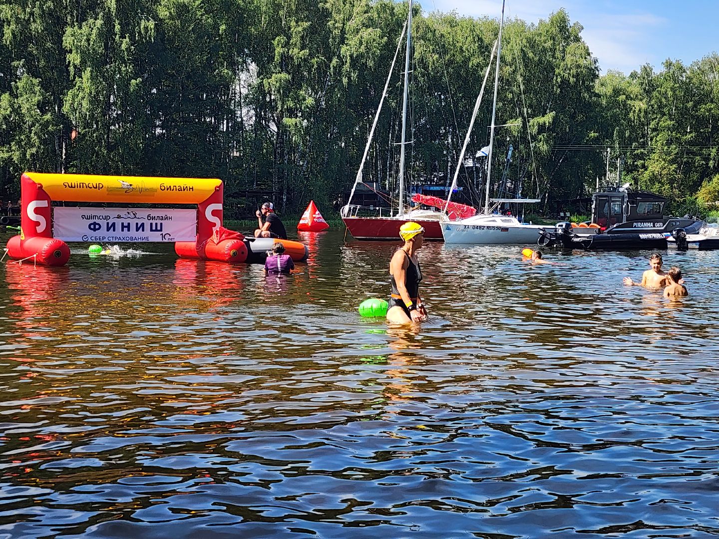 соревнования по плаванию, клязьменское водохранилище, мытищи, спорт,