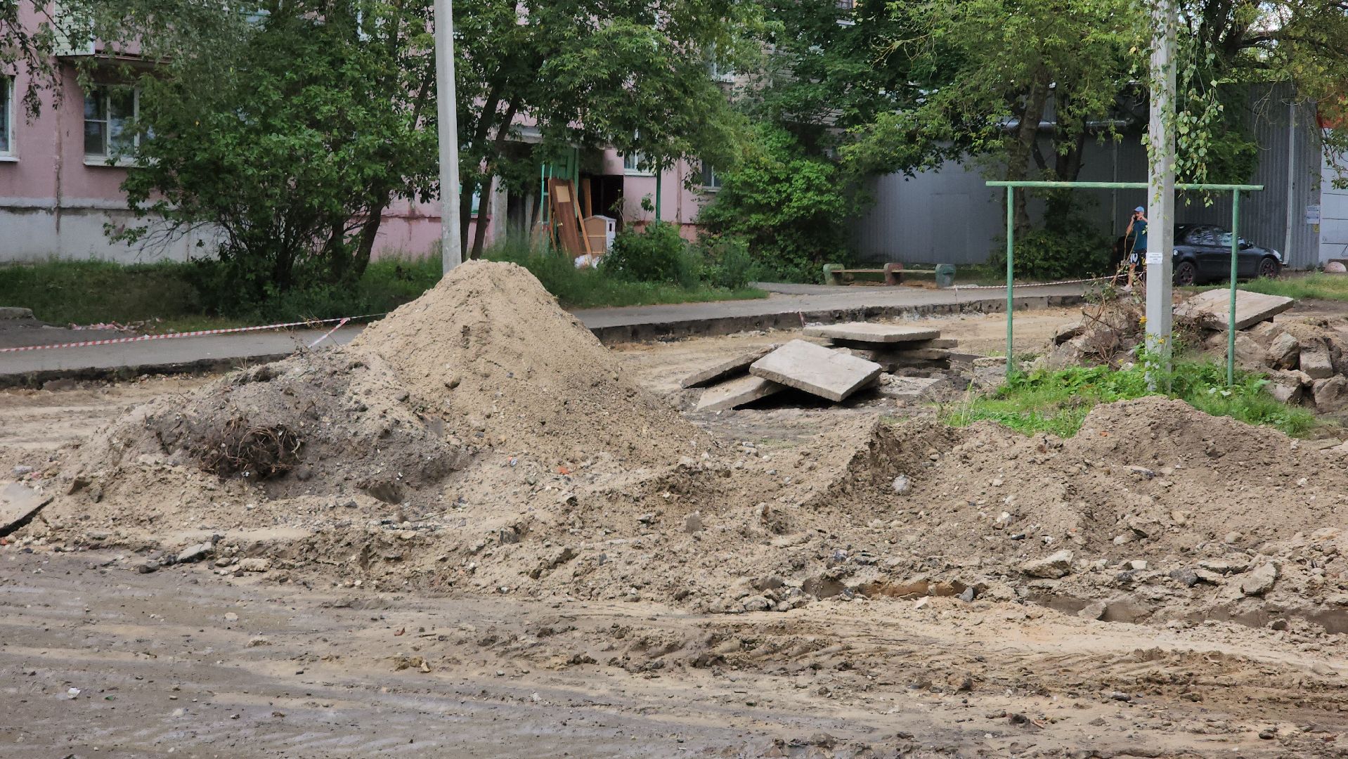 егорьевск, 2 микрорайон, парковка, благоустройство, стройка, работа,