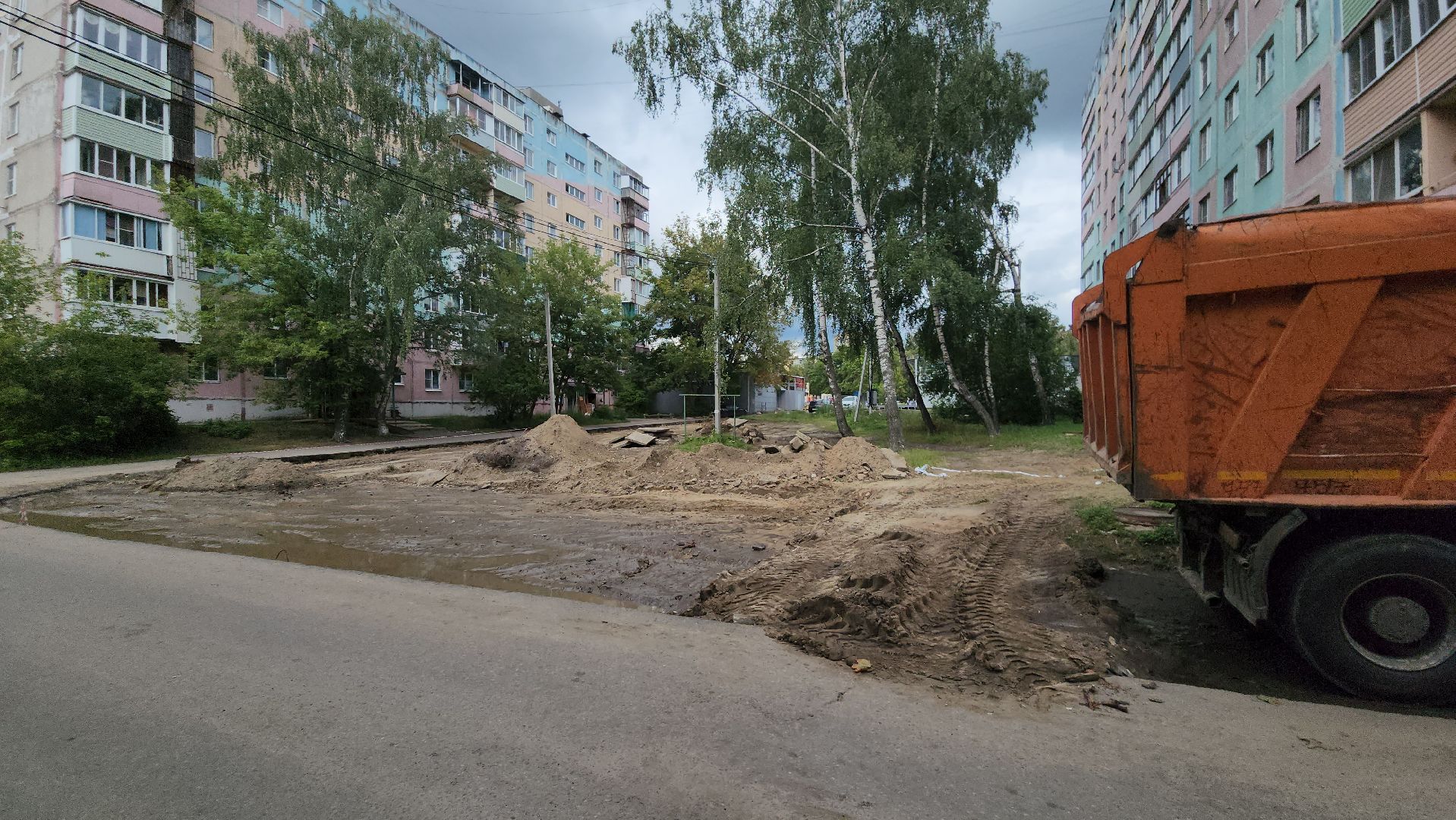 егорьевск, 2 микрорайон, парковка, благоустройство, стройка, работа,