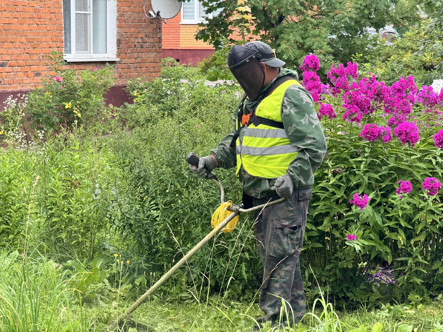 шаховская, покос травы, окашивание, коммунальная служба,