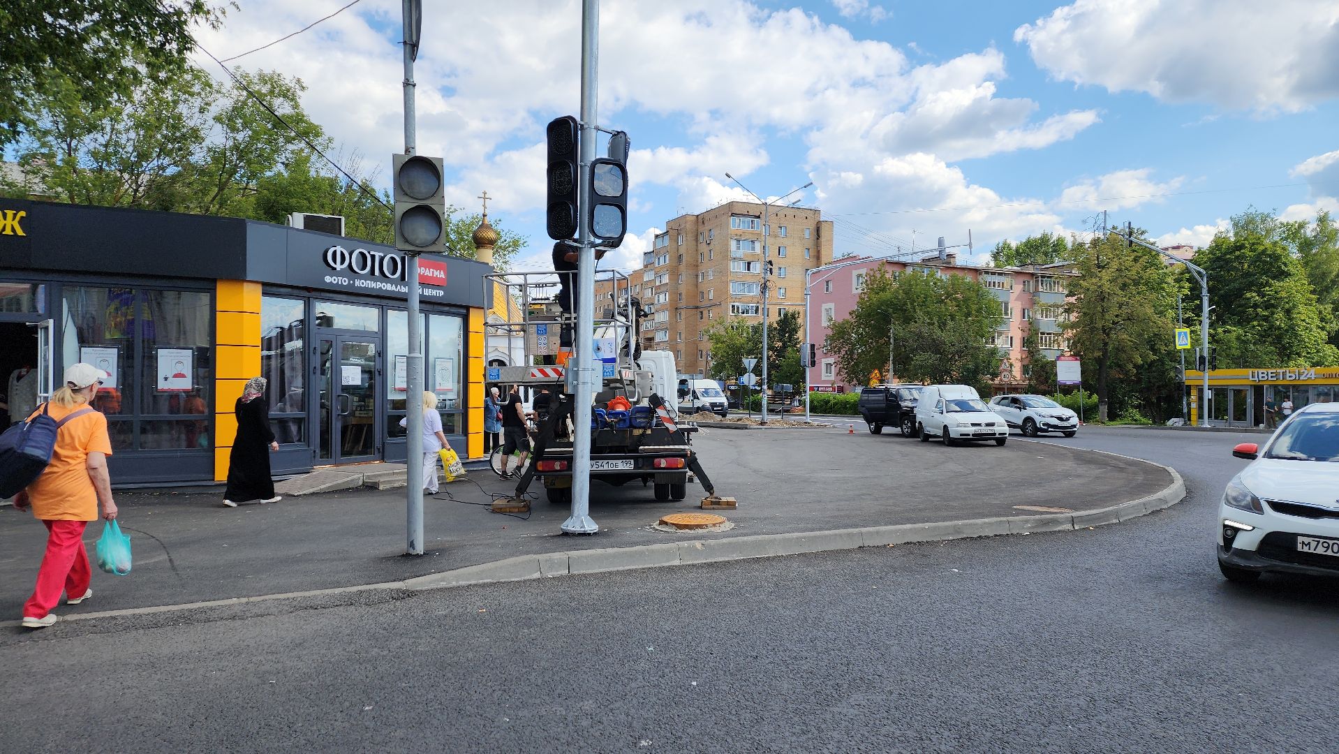 пушкино, светофор, площадь, дорожная инфраструктура,