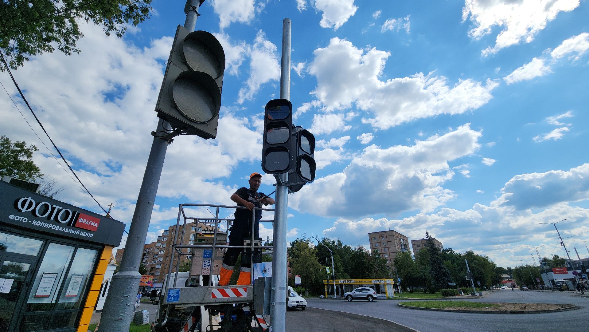 пушкино, светофор, площадь, дорожная инфраструктура,