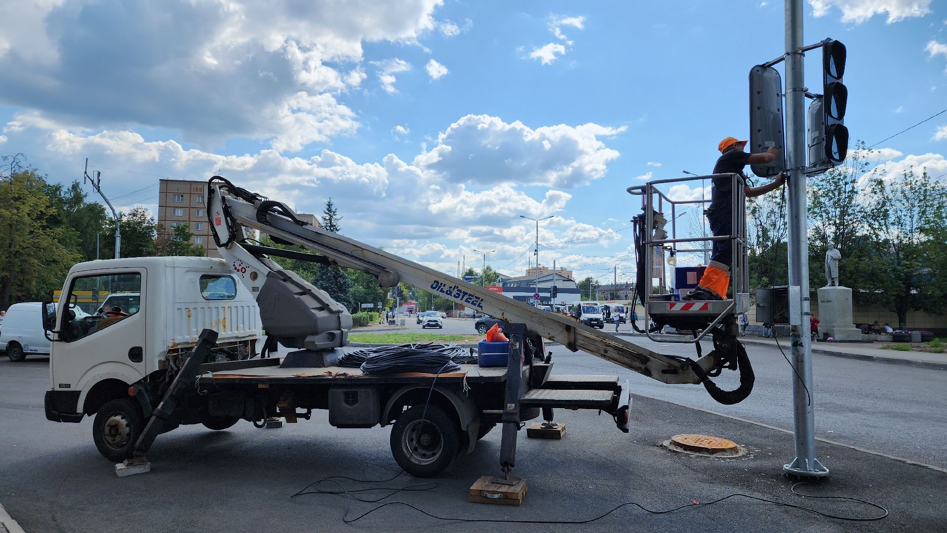 пушкино, светофор, площадь, дорожная инфраструктура,