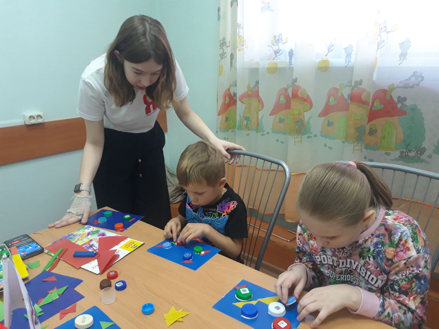 волонтеры, дети,