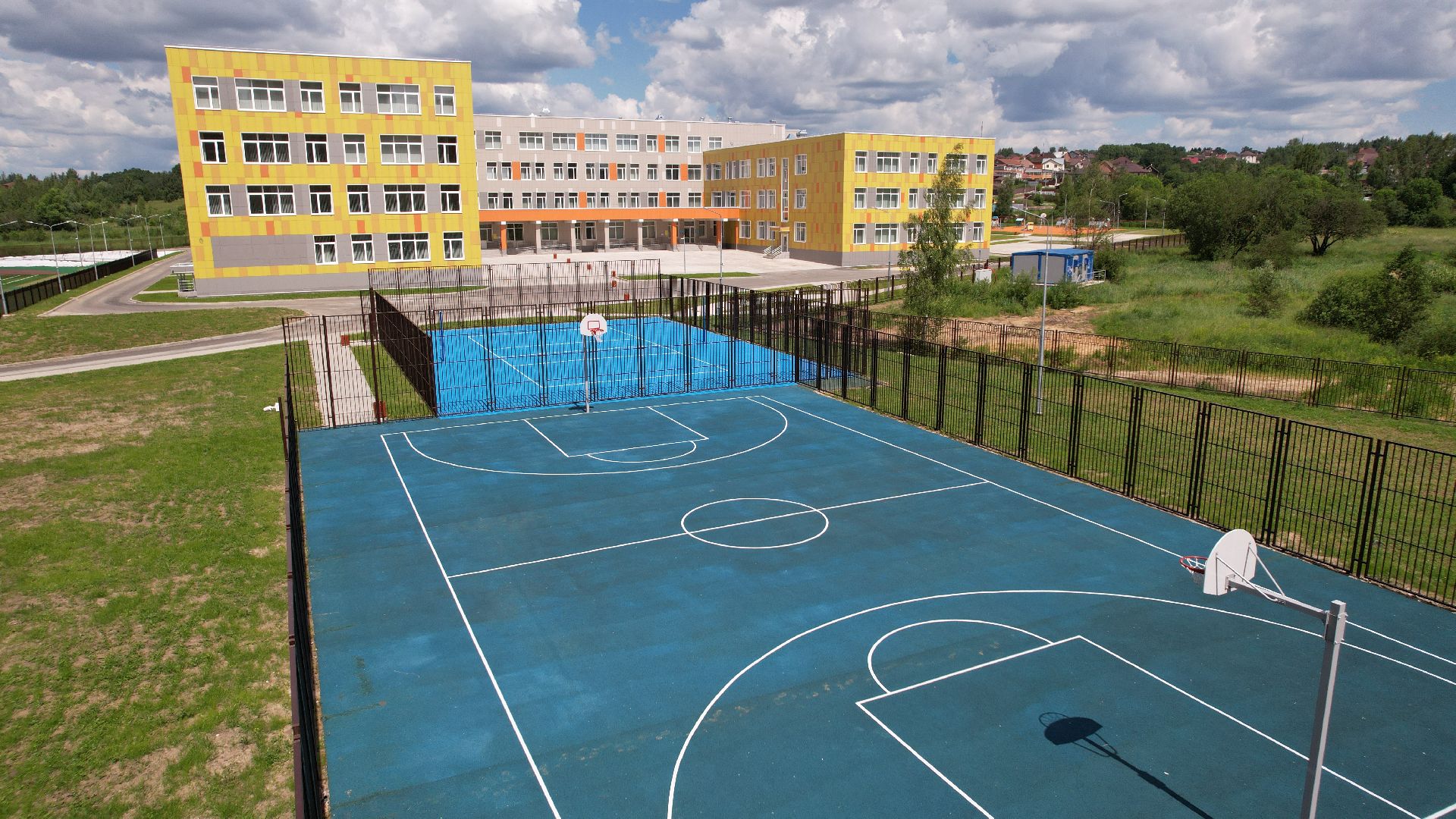 видео с коптера, школа, дмитров,