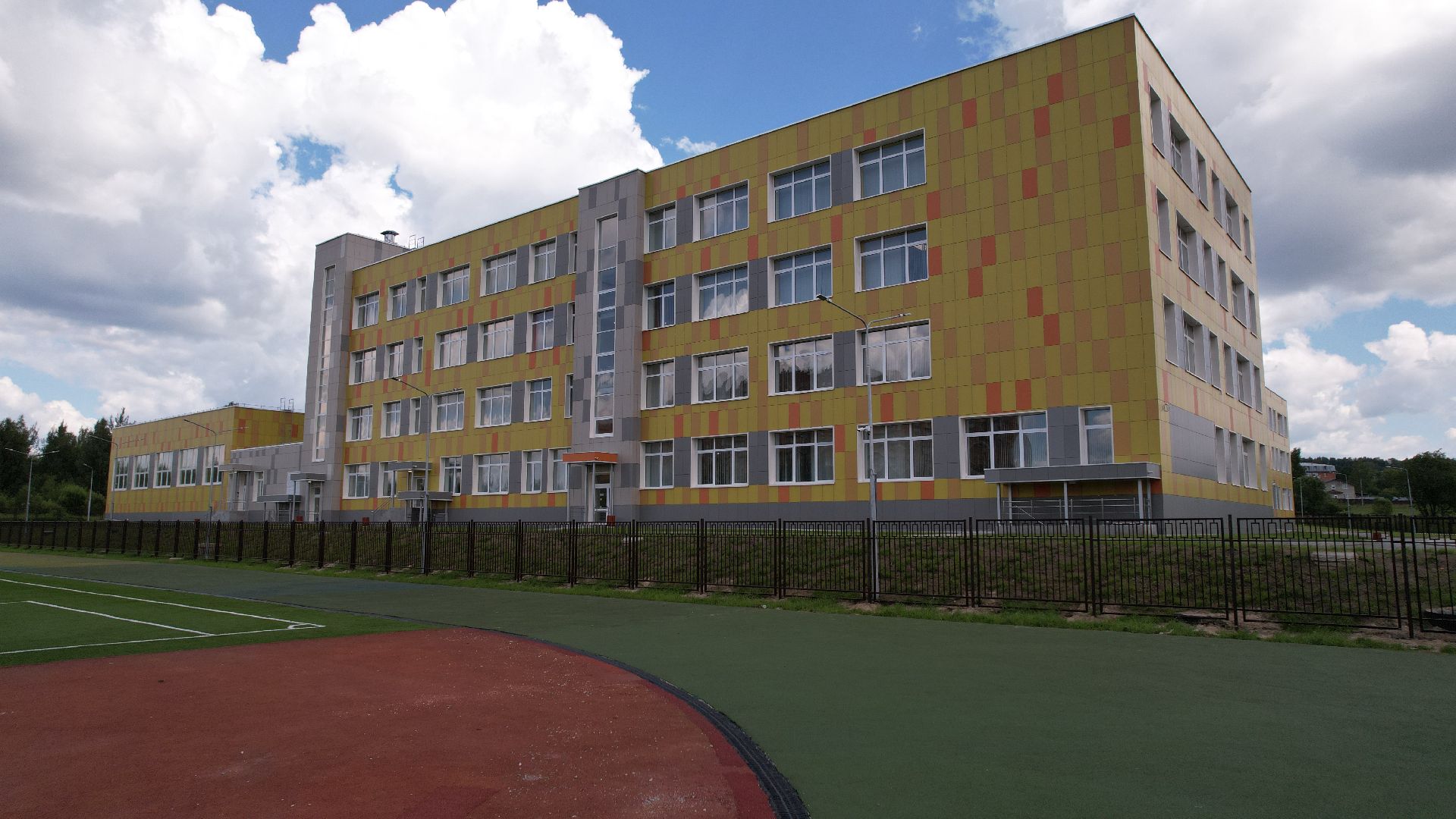 видео с коптера, школа, дмитров,