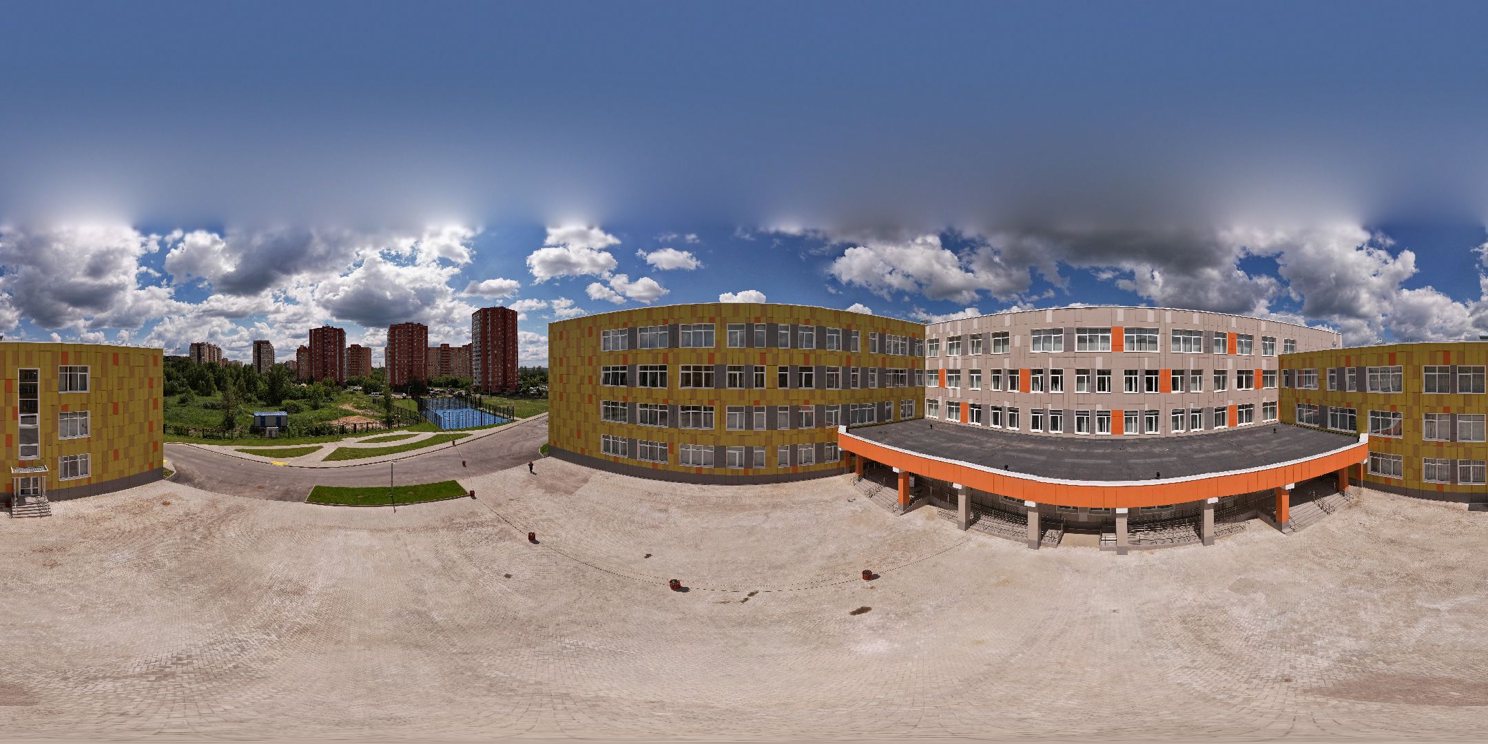 видео с коптера, школа, дмитров,