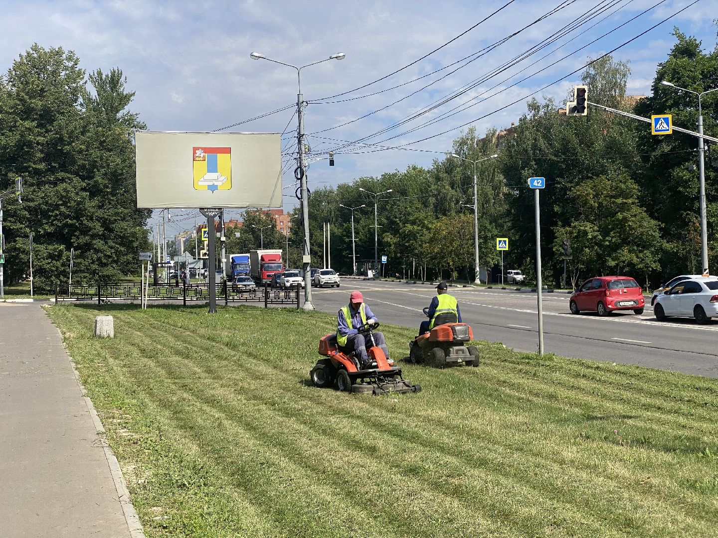 Благоустройство, Домодедово, Подмосковье, покос травы, Озеленение,