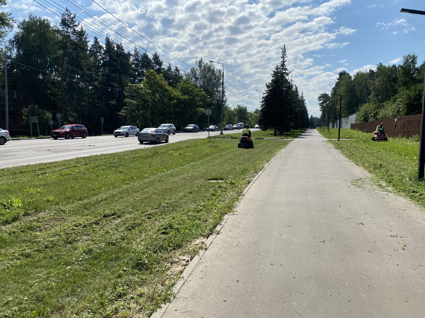 Благоустройство, Домодедово, Подмосковье, покос травы, Озеленение,