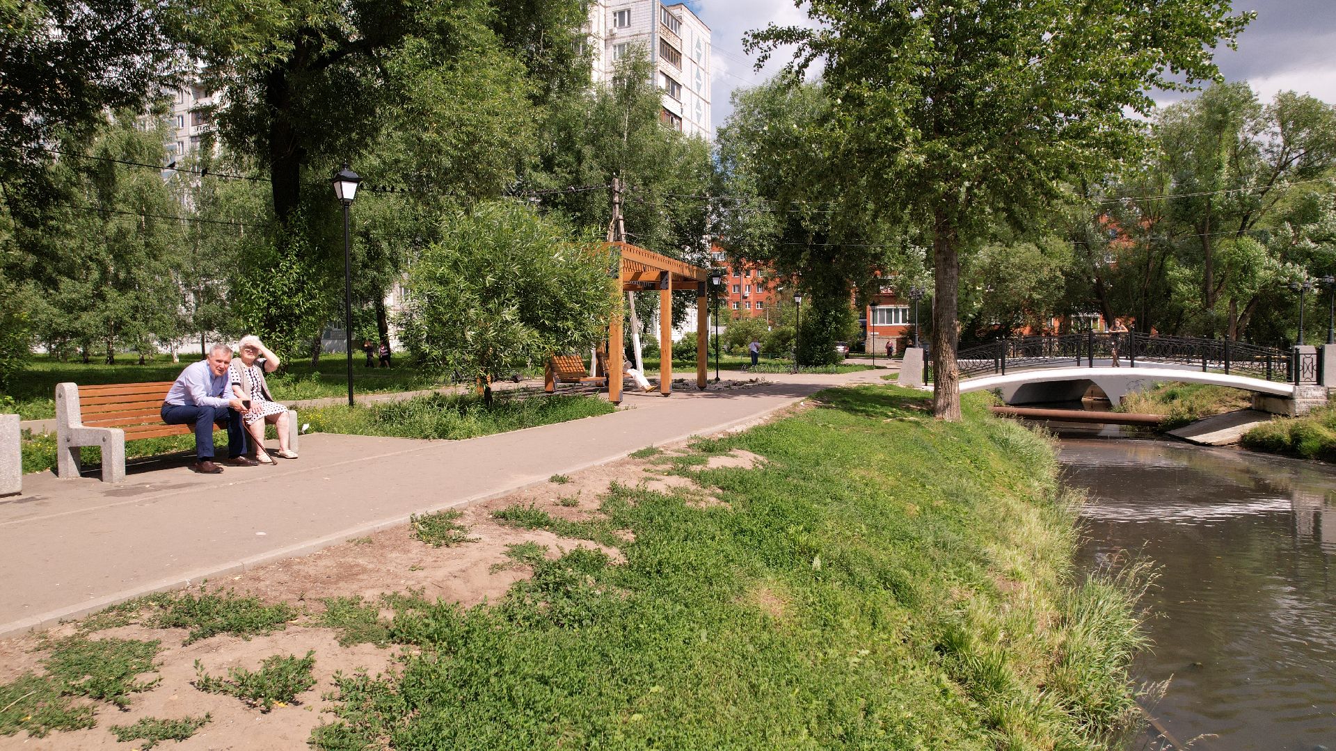 видео с коптера, благоустройство, дмитров,