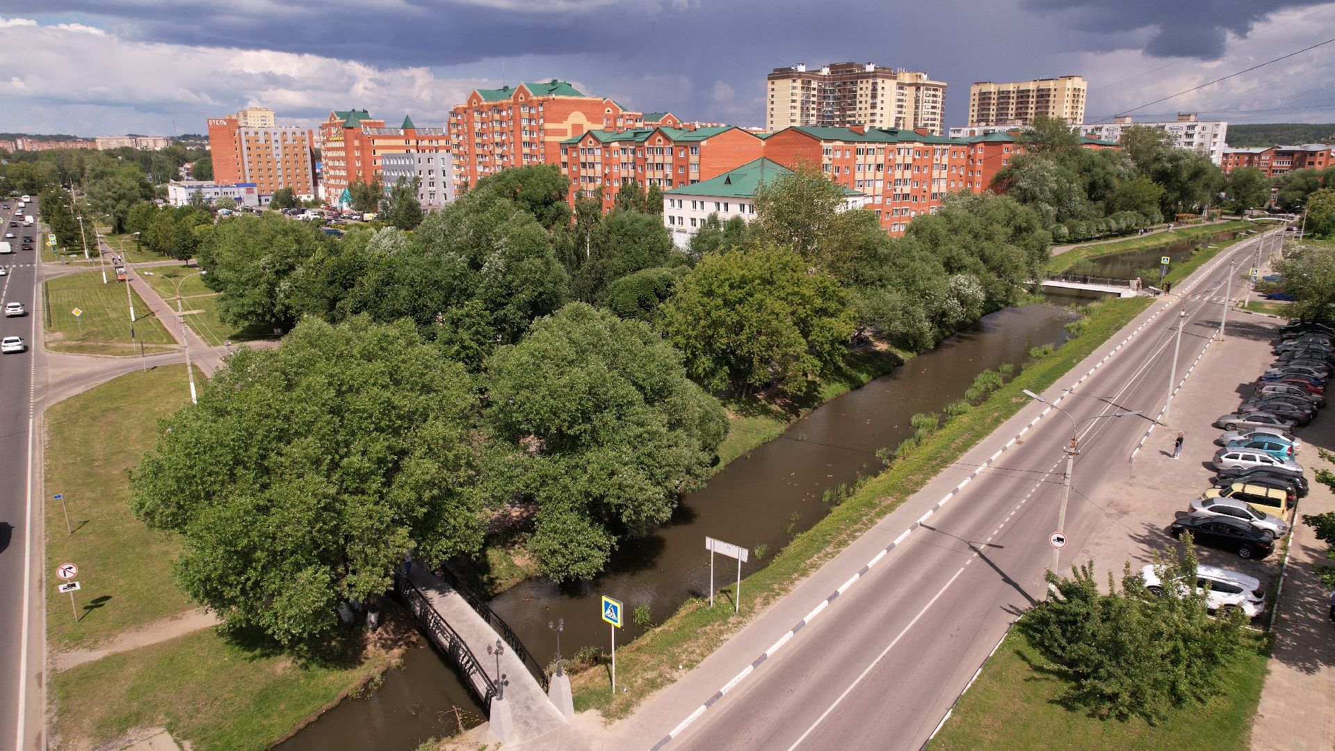 видео с коптера, благоустройство, дмитров,
