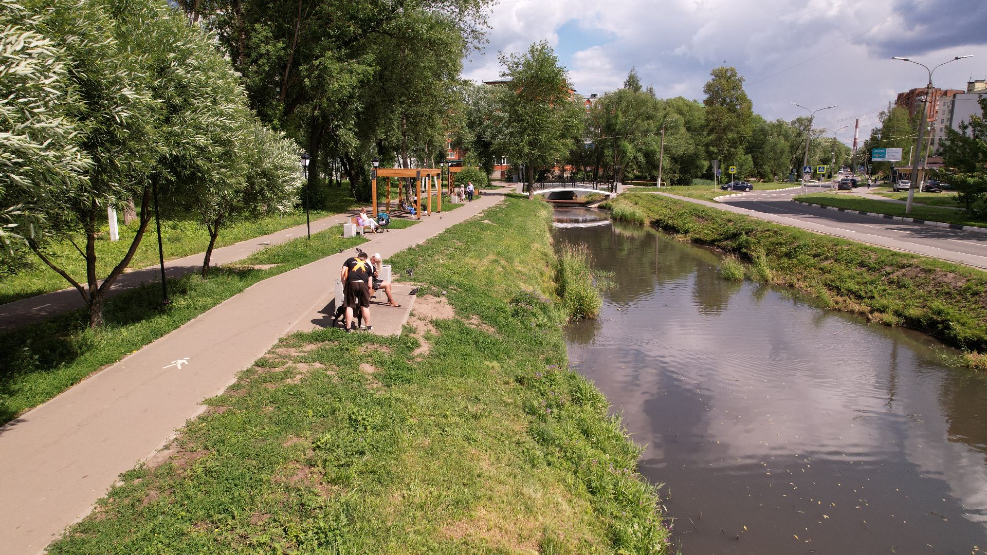 видео с коптера, благоустройство, дмитров,