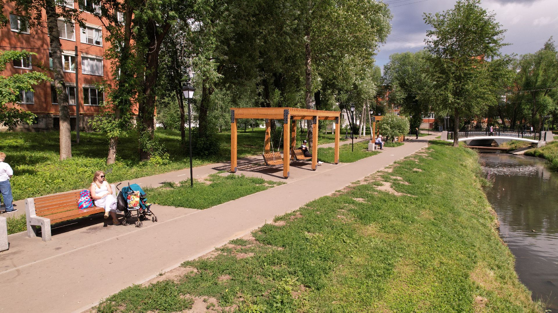 видео с коптера, благоустройство, дмитров,