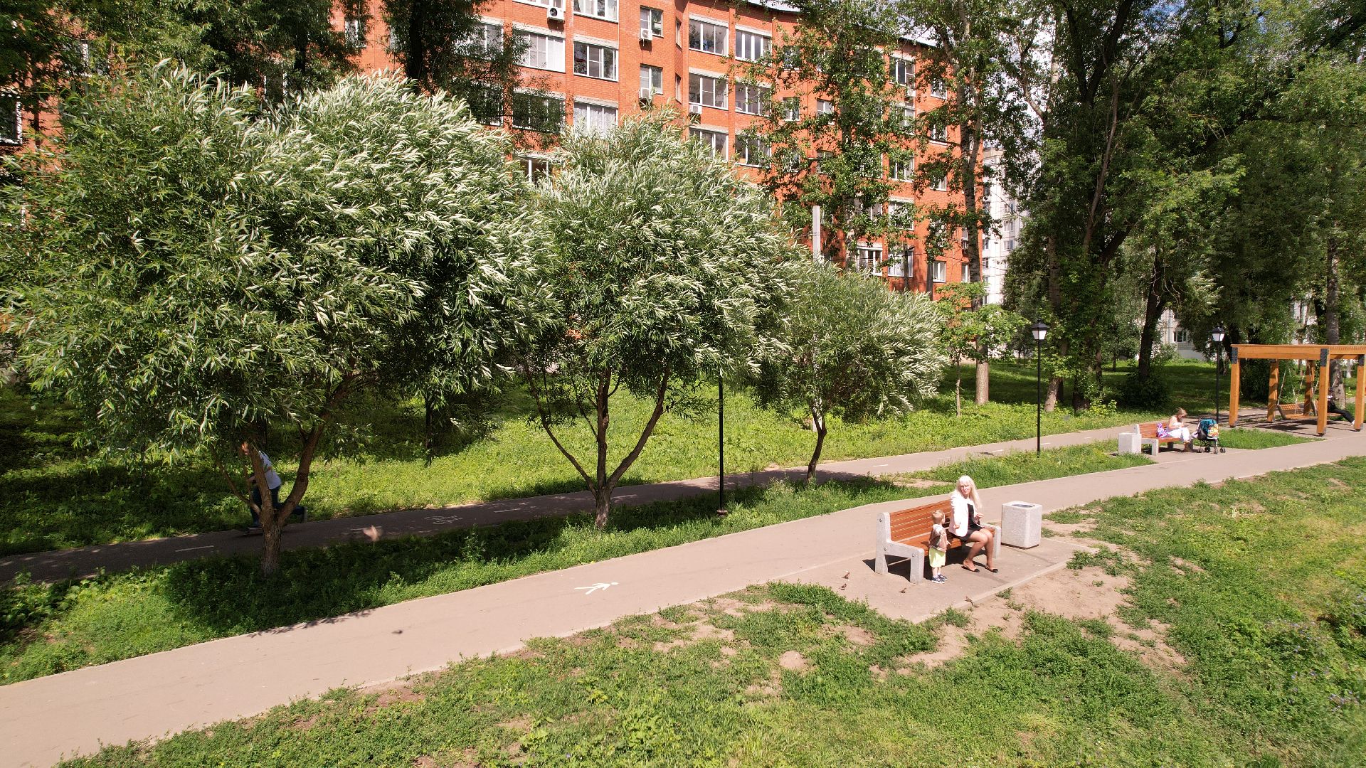 видео с коптера, благоустройство, дмитров,