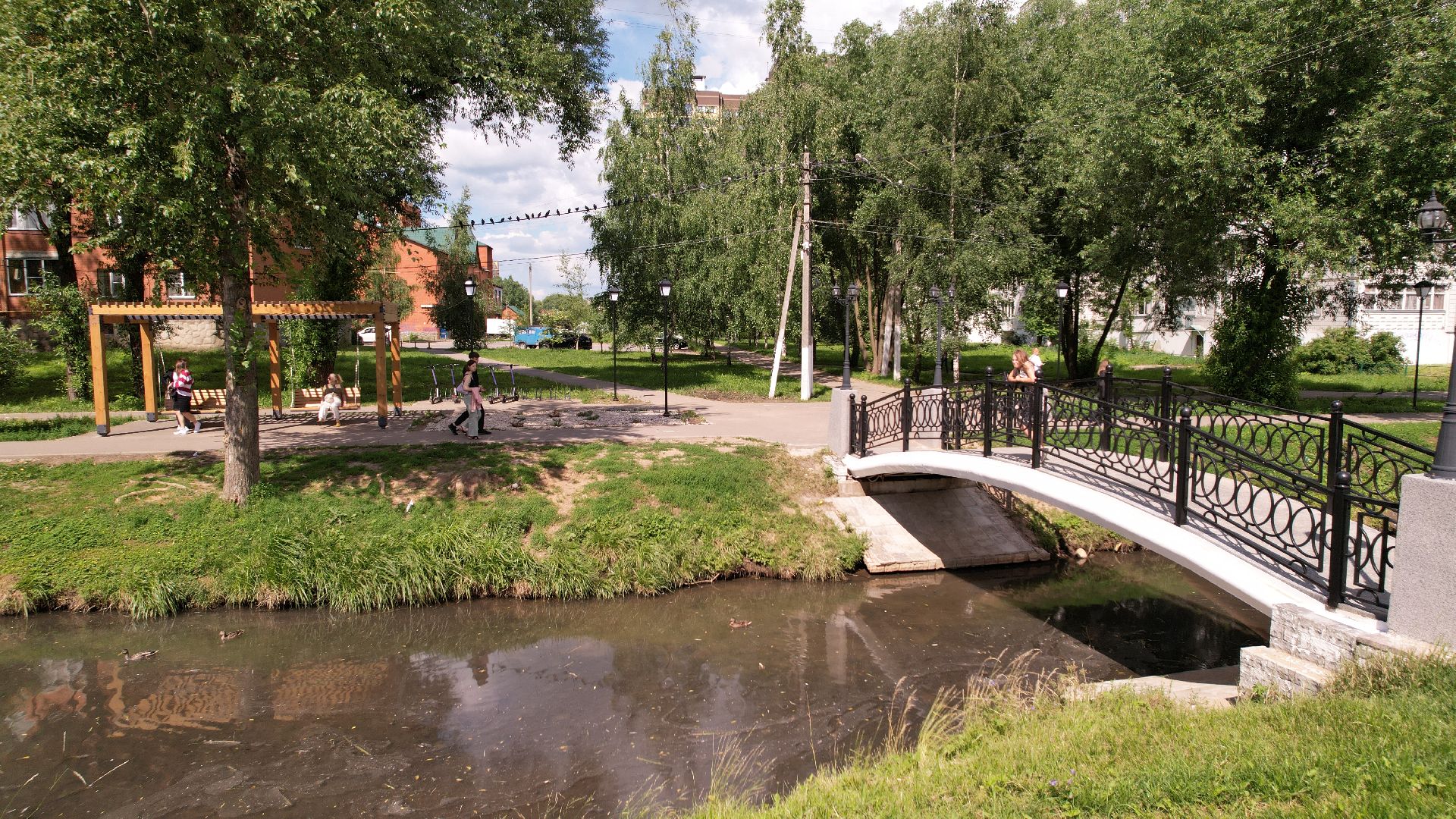 видео с коптера, благоустройство, дмитров,