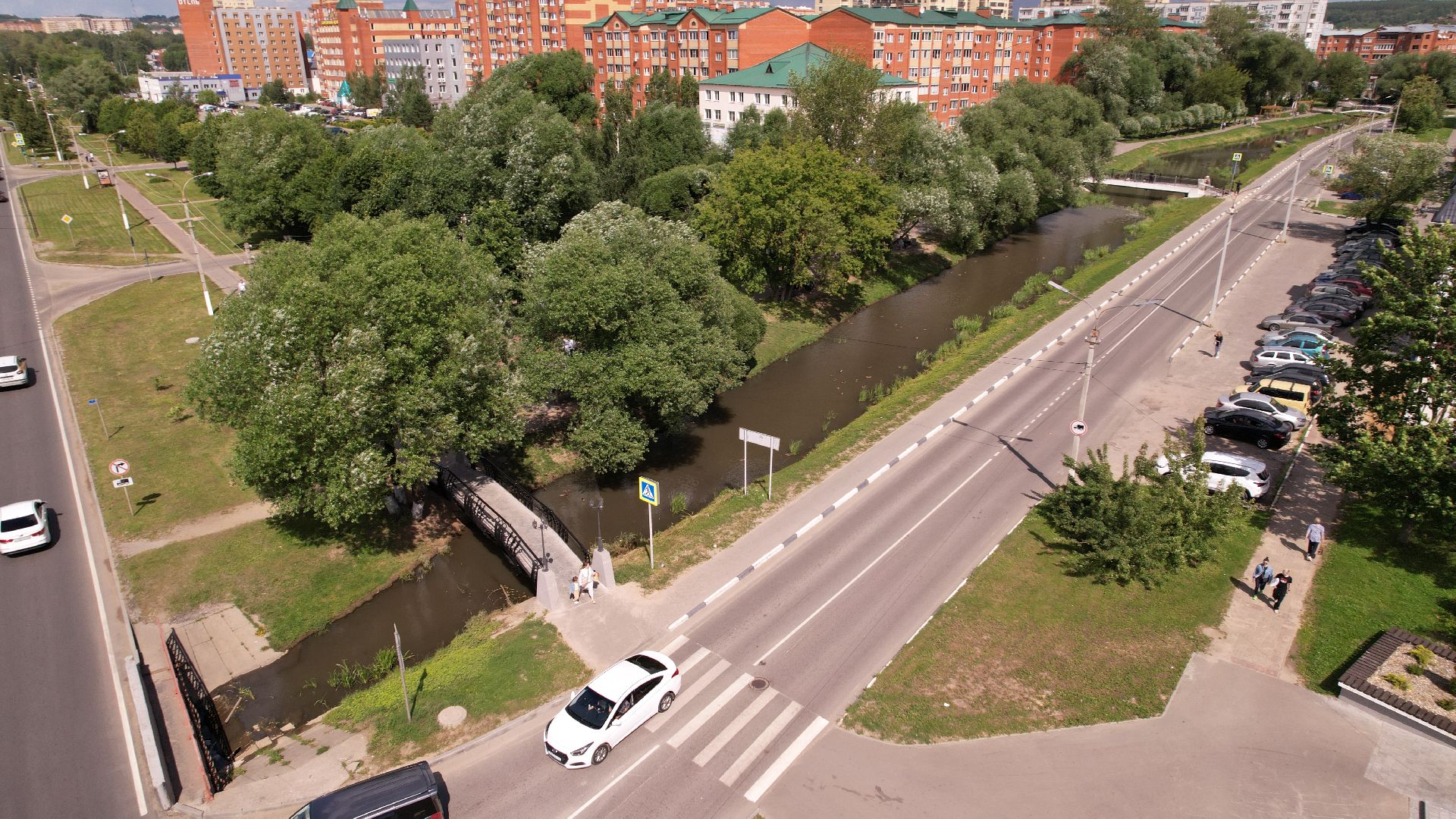 видео с коптера, благоустройство, дмитров,